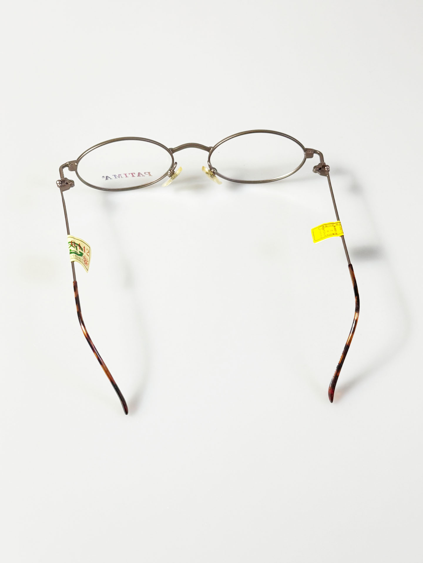 90's PATIMA Slim Oval Metal Frame Glasses