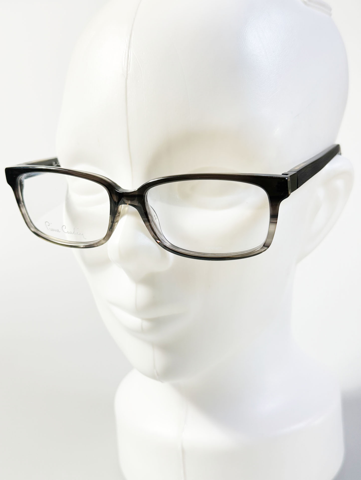 Pierre Cardin Smoke Grey Square Horn-Rim Frame Glasses