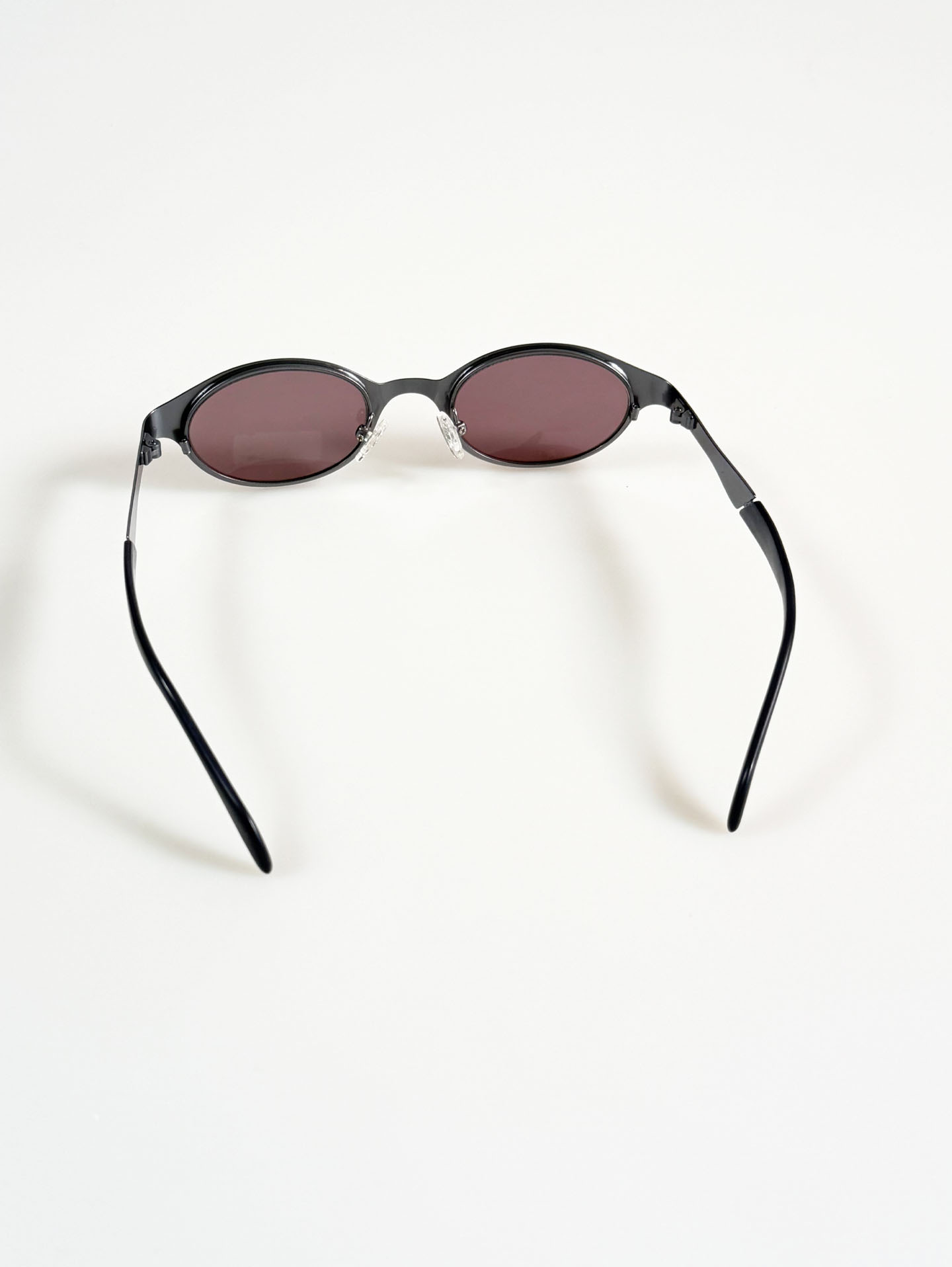 PAVAROTTI Dark Silver Oval Metal Tint Sunglasses