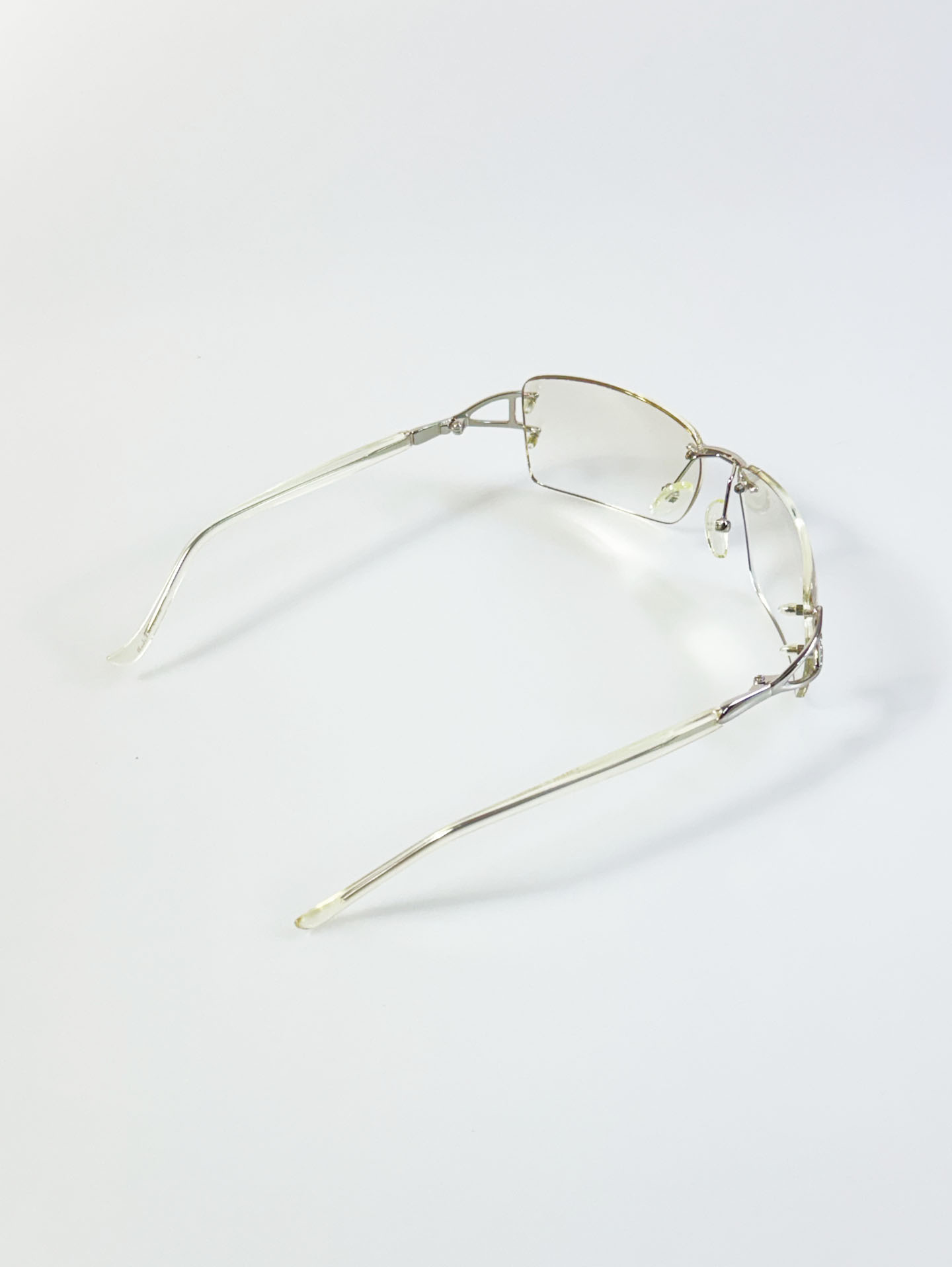 CAPRIO Rimless Square Metal Tinted Sunglasses