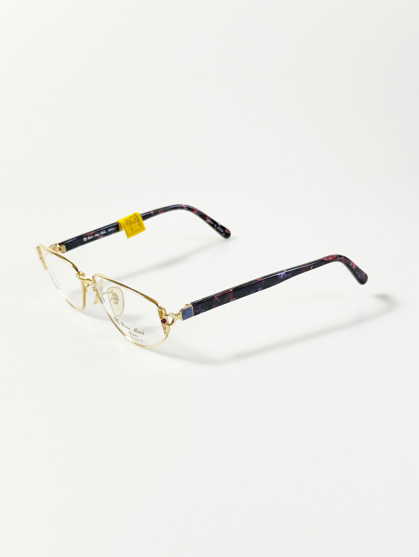 Rose Mari Paris Gold Titanium Slim Oval Frame Glasses