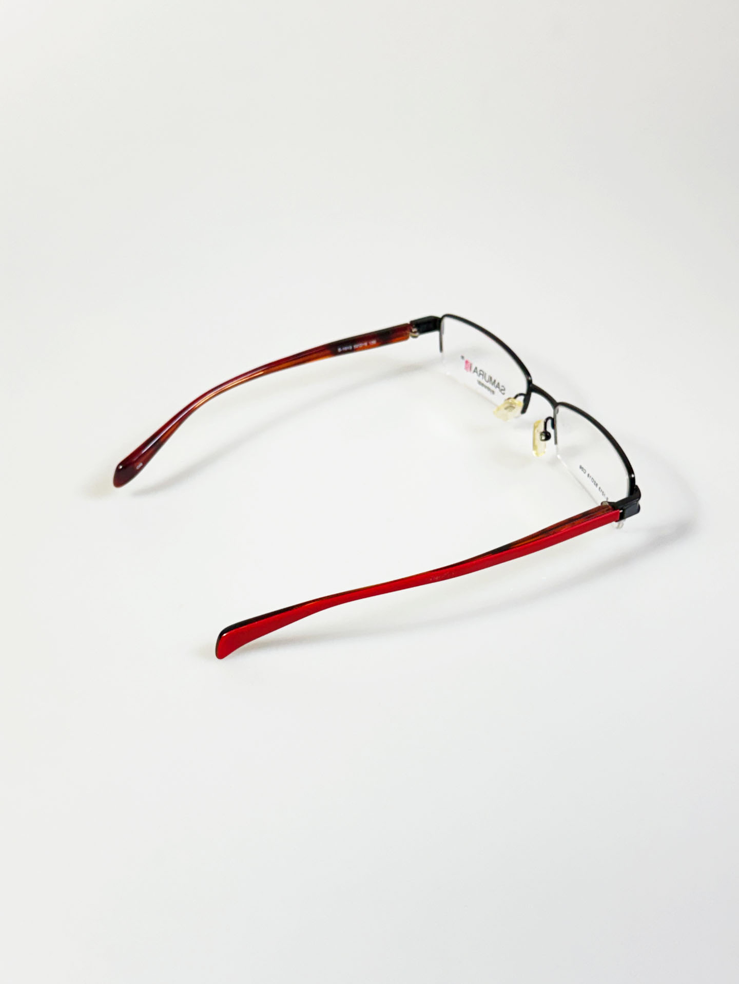 SAMURAI Eyewear Semi-Rimless Square Metal Frame Glasses