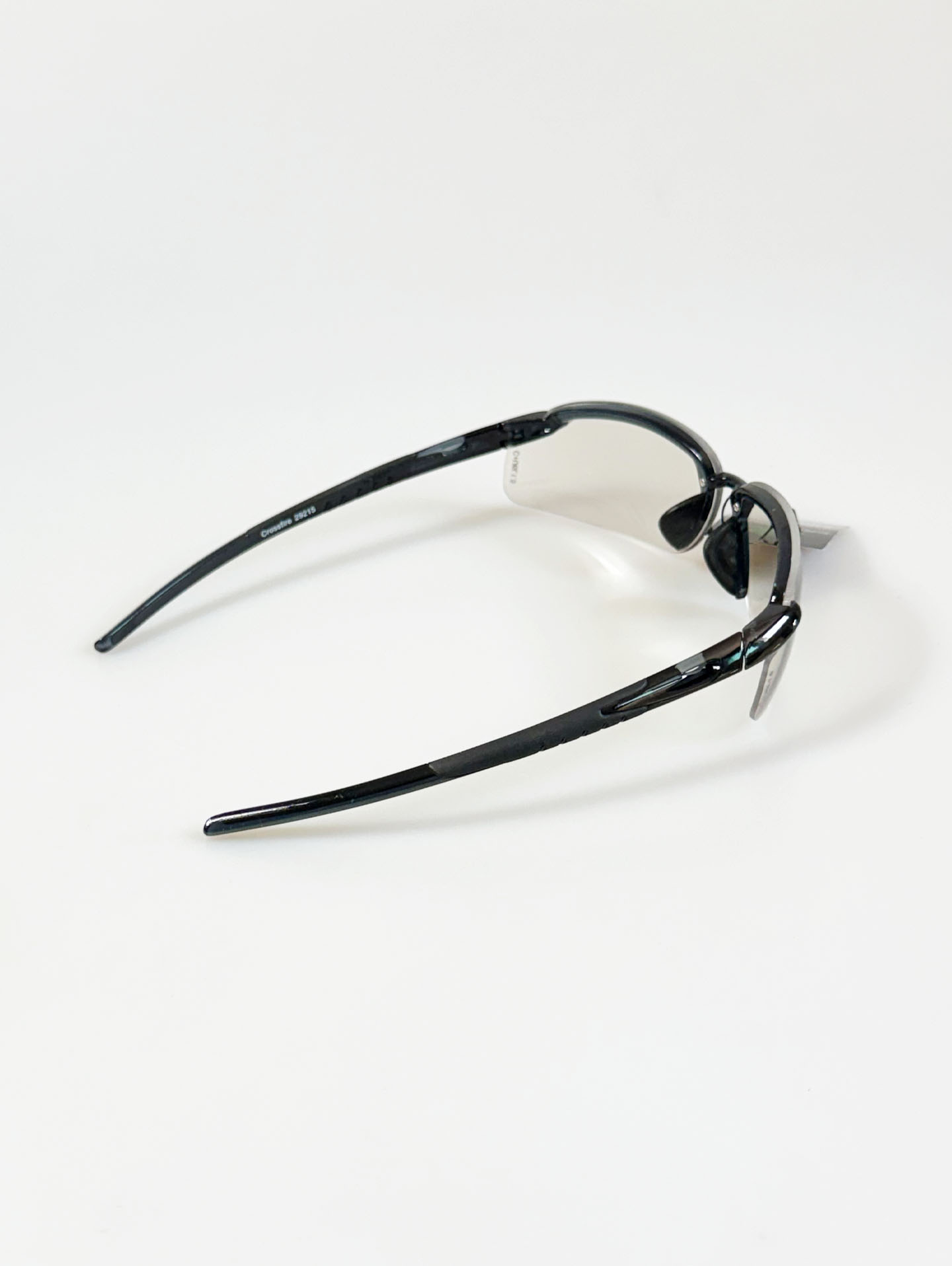CROSS FIRE Black Semi-Rimless Sport Wrap Sunglasses