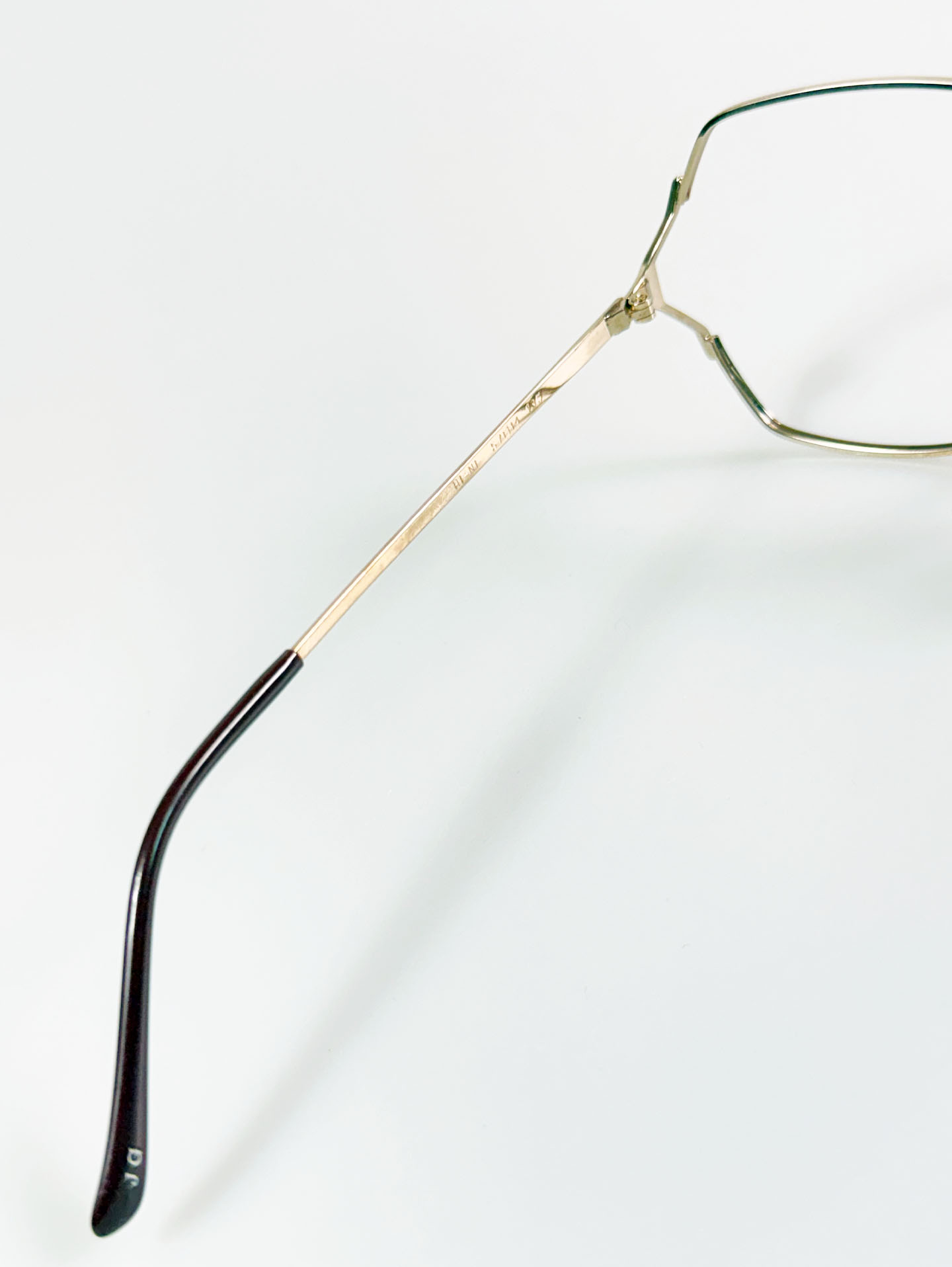 90's SJ STAR Gold-Tone Geometric Metal Frame Glasses