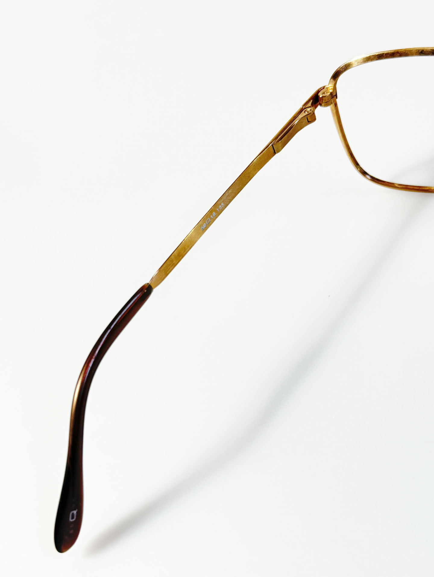 90's SENSO Classic Square Gold Metal Frame Glasses