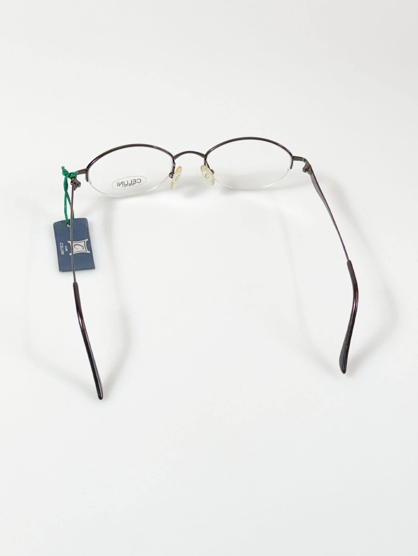 CELLINI Half-Rim Oval Metal Glasses