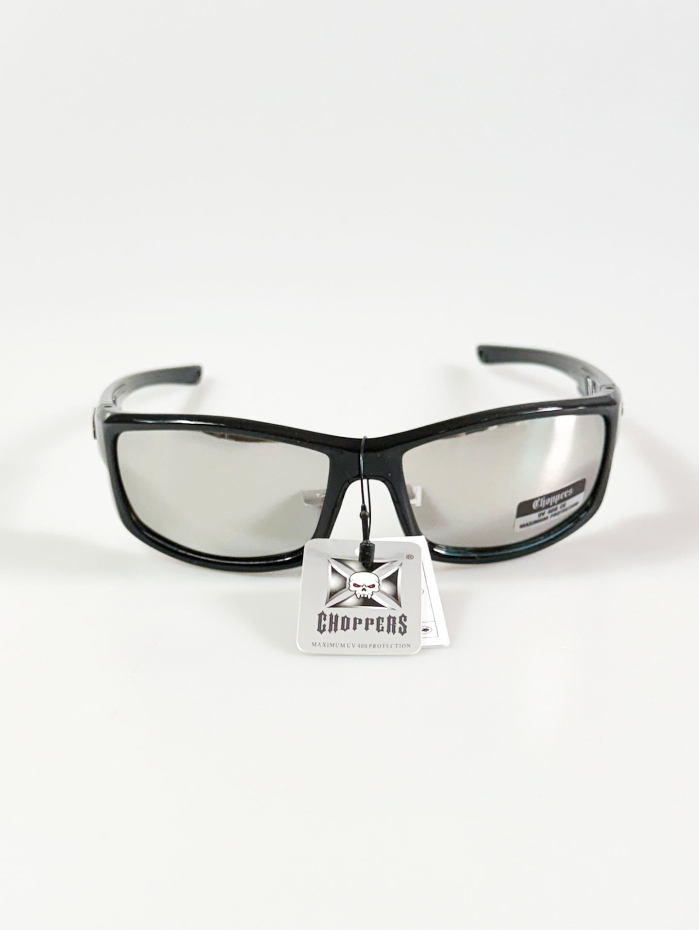 CHOPPERS Black Wraparound Biker Sunglasses