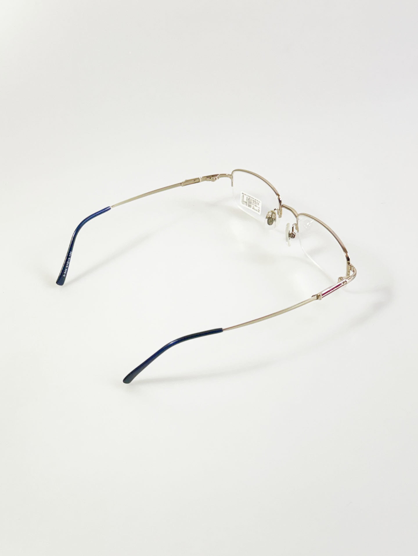 EPILOGUE Gold Half-Rim Square Metal Frame Glasses