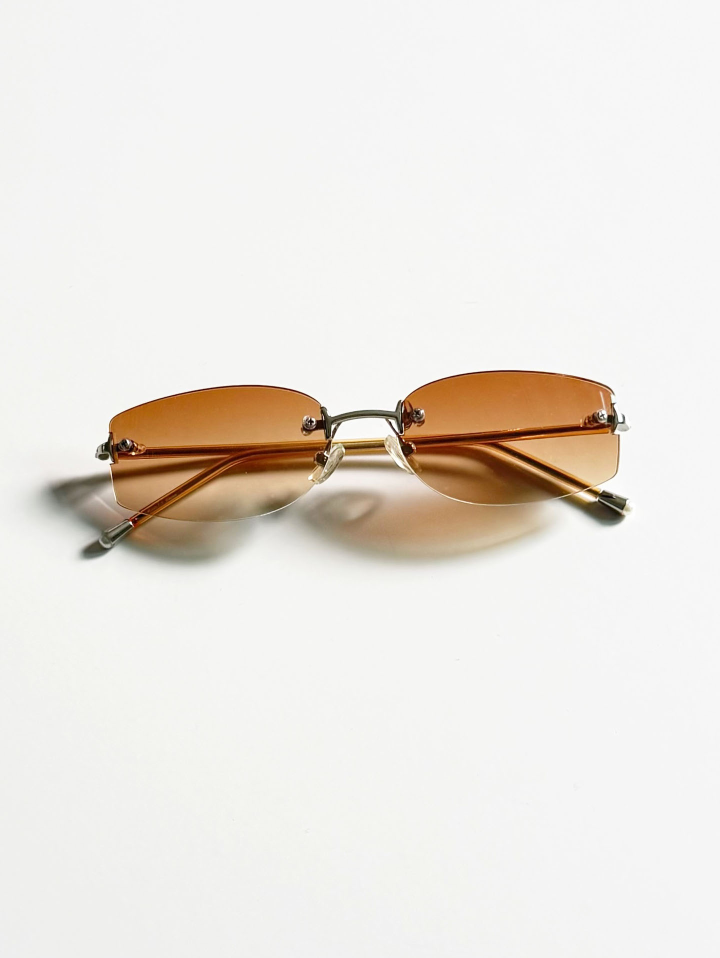 CAPRIO Rimless Square Metal Tint Sunglasses