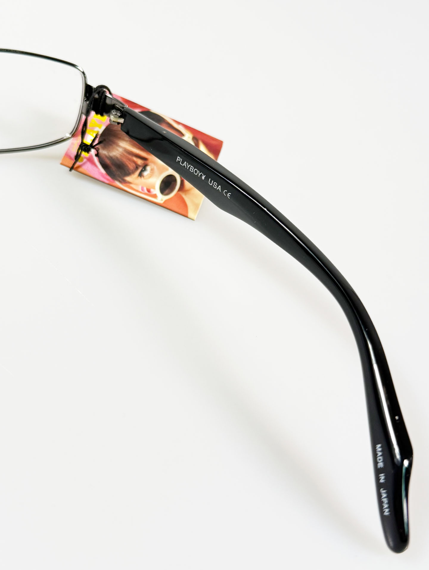 PLAYBOY Slim Square Gunmetal Combination Frame Glasses