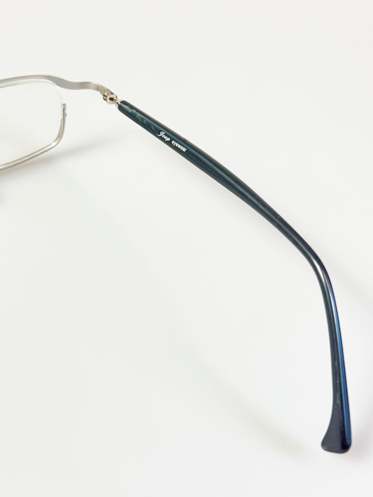 JEEP Silver Slim Square Metal Glasses