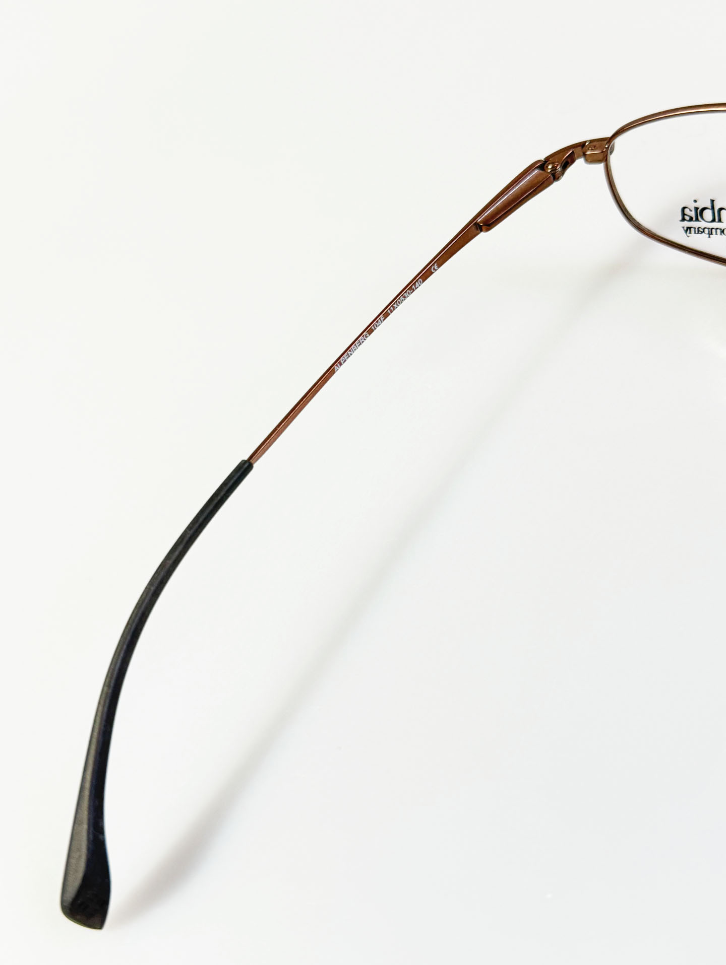 Columbia Slim Square Brown Metal Frame Glasses