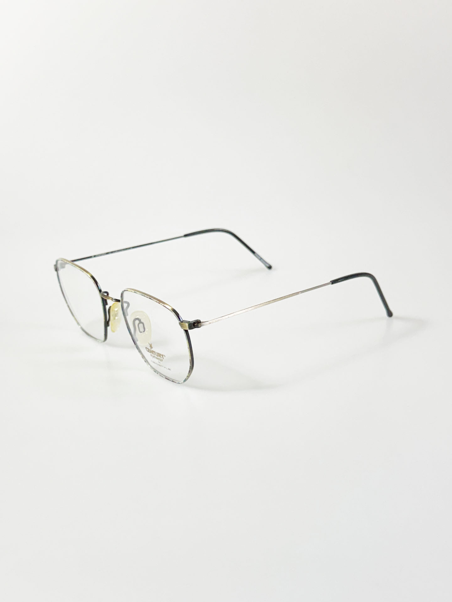90's Century Eyewear Marble Square Metal Frame Glasses