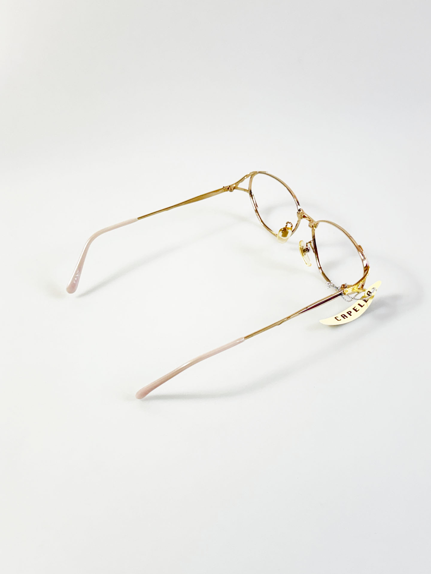 90's CAPELLA Gold Slim Oval Metal Frame Glasses
