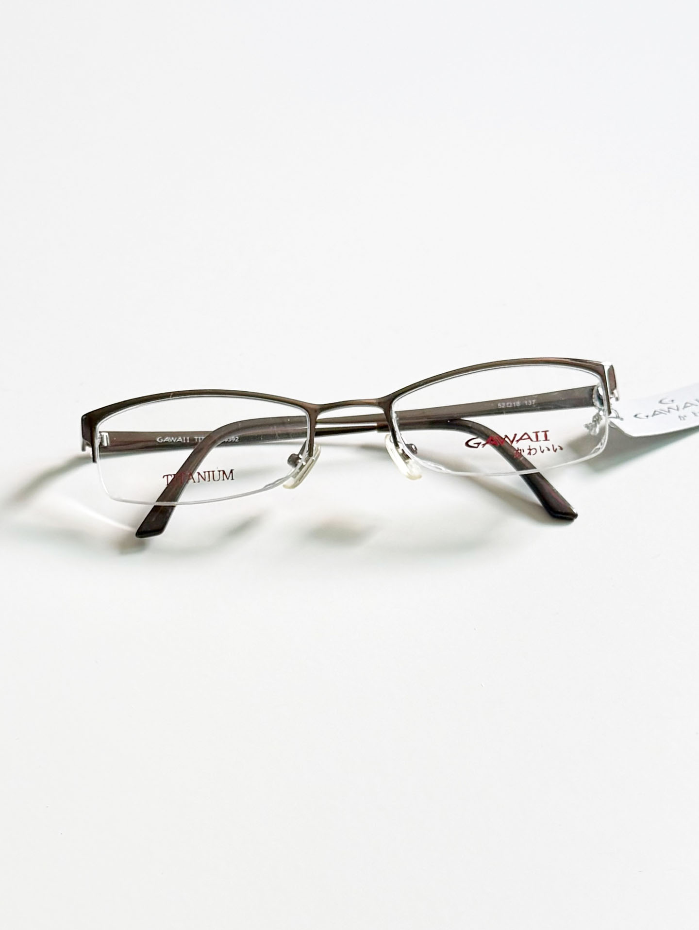 Series 01. GAWAII Vintage Titanium Semi-Rimless Eyewear Collection