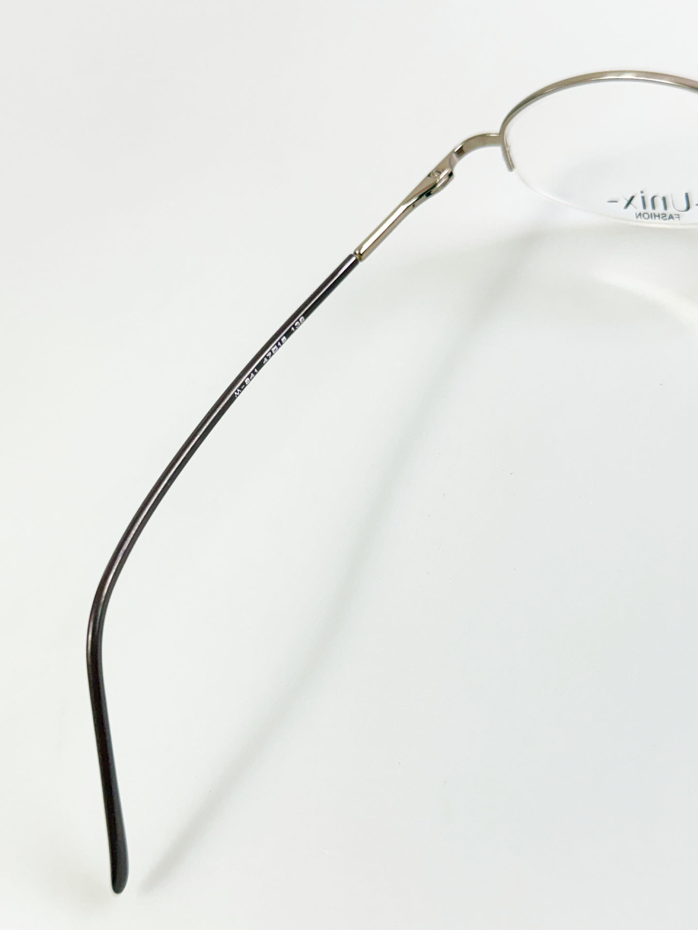 UNIX Silver Gold Oval Half-Rim Metal Glasses