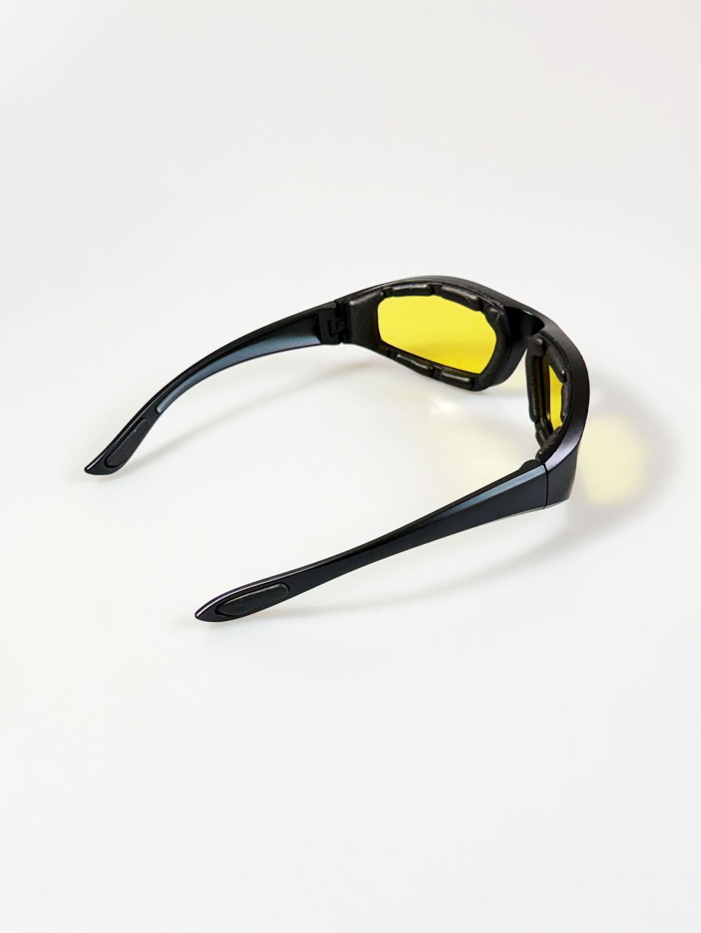 Black Bold Wraparound Yellow Lens Sport Sunglasses