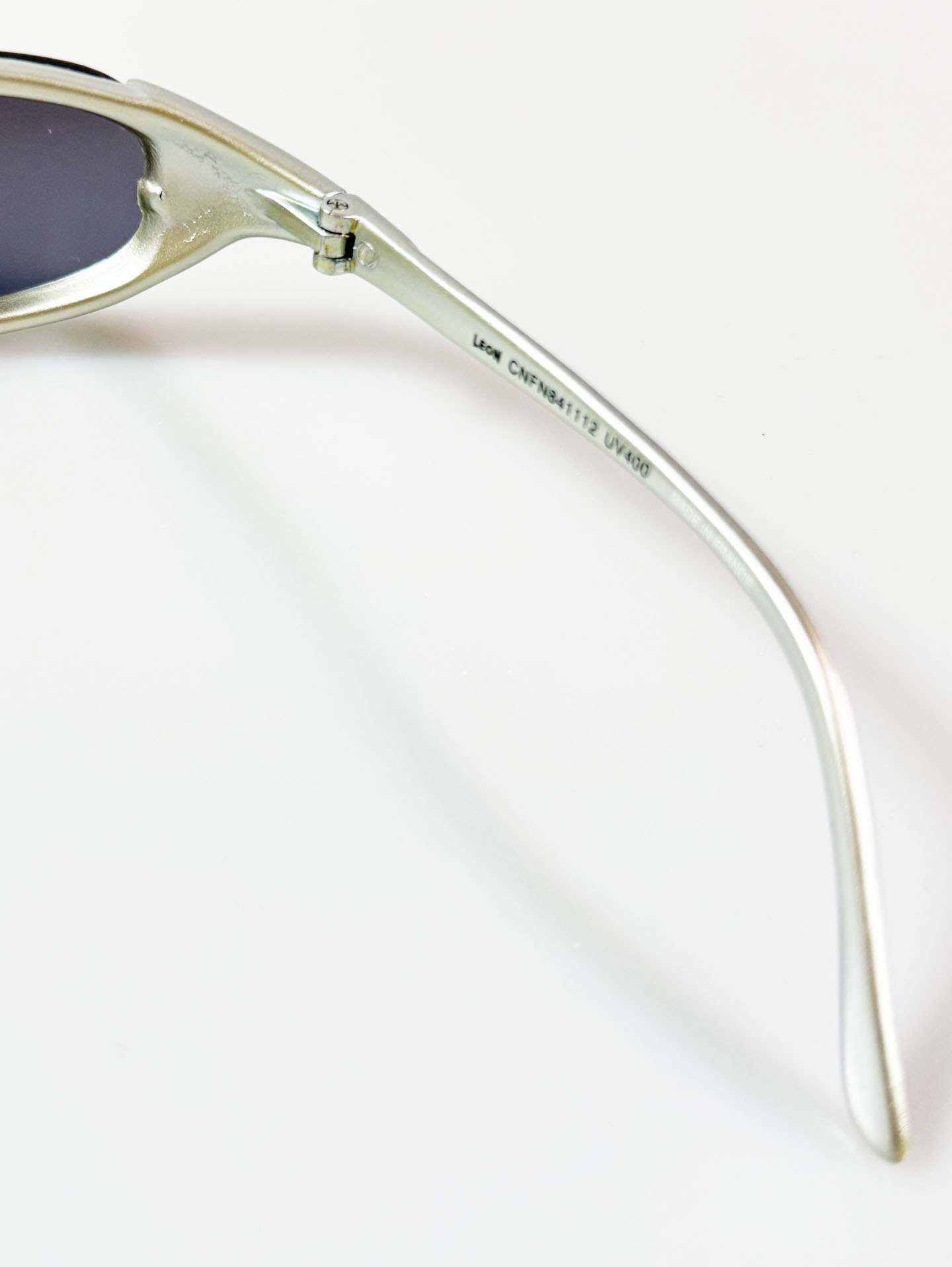 90's LEON Wraparound Silver Metal Frame Sunglasses