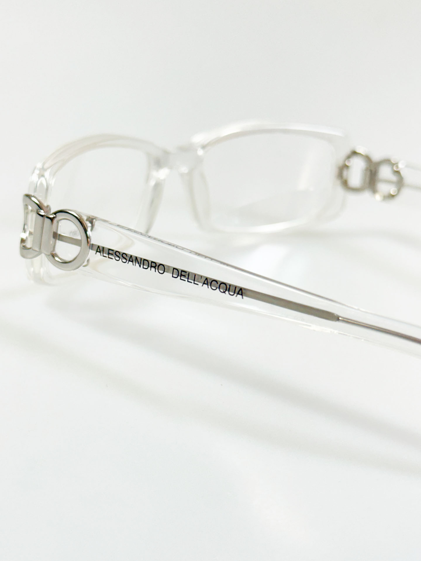 ALESSANDRO DELL'ACQUA Clear Square Horn-Rim Frame Glasses