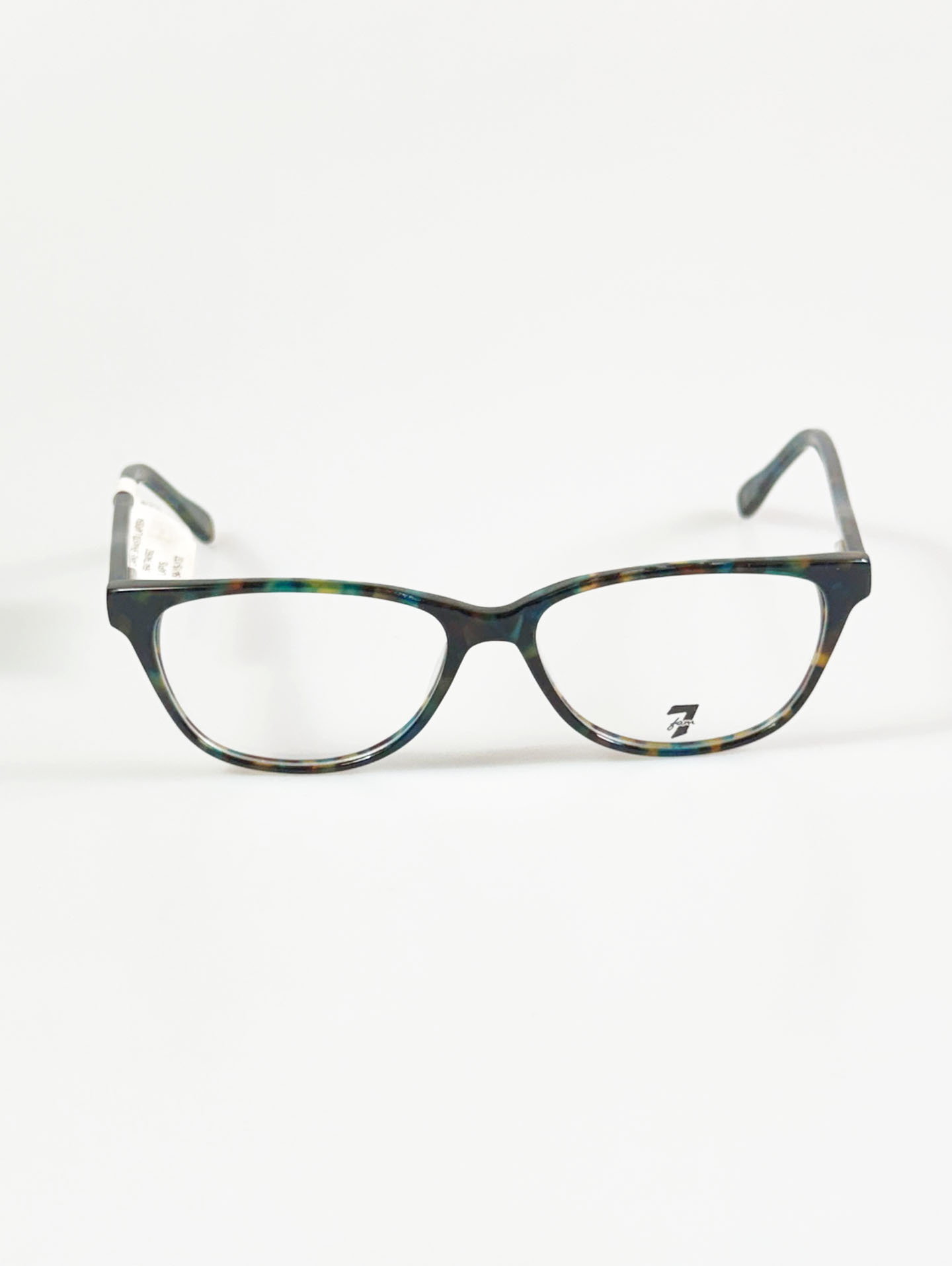 7KAM Marble Tortoise Square Horn-Rim Glasses