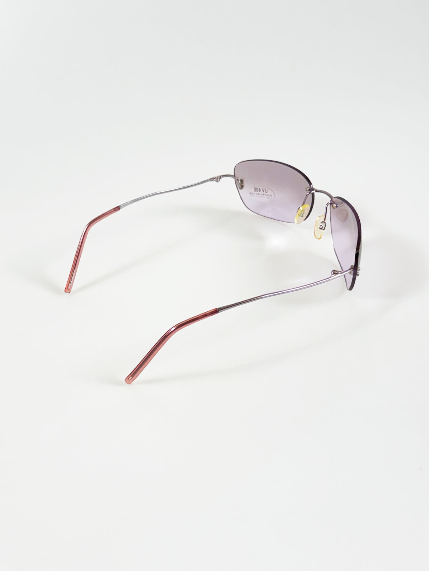 INKOGNITO Silver Rimless Square Tint Sunglasses