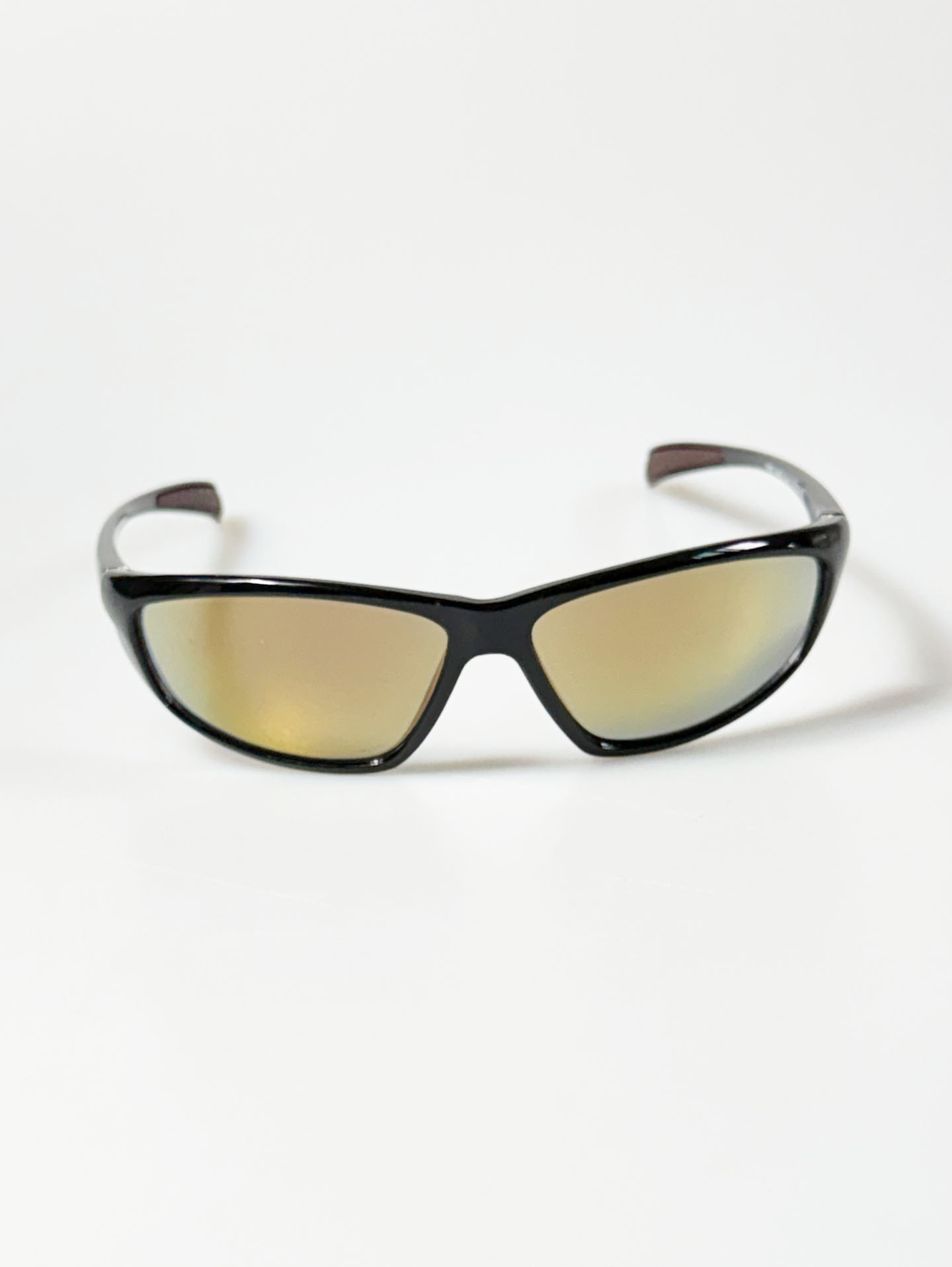 Black Sport Wraparound Frame Sunglasses