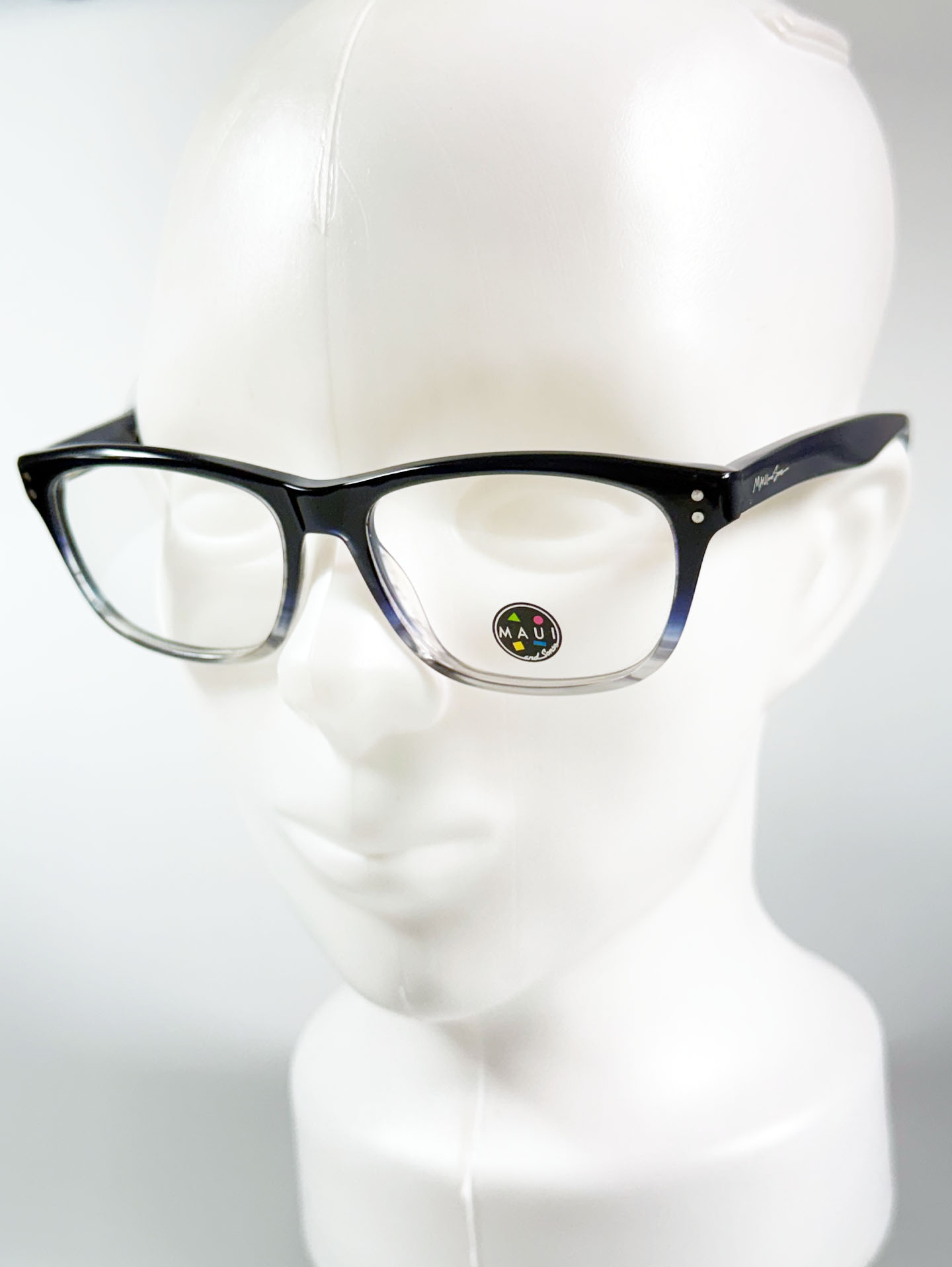 MAUI Two-Tone Square Horn-Rim Frame Glasses
