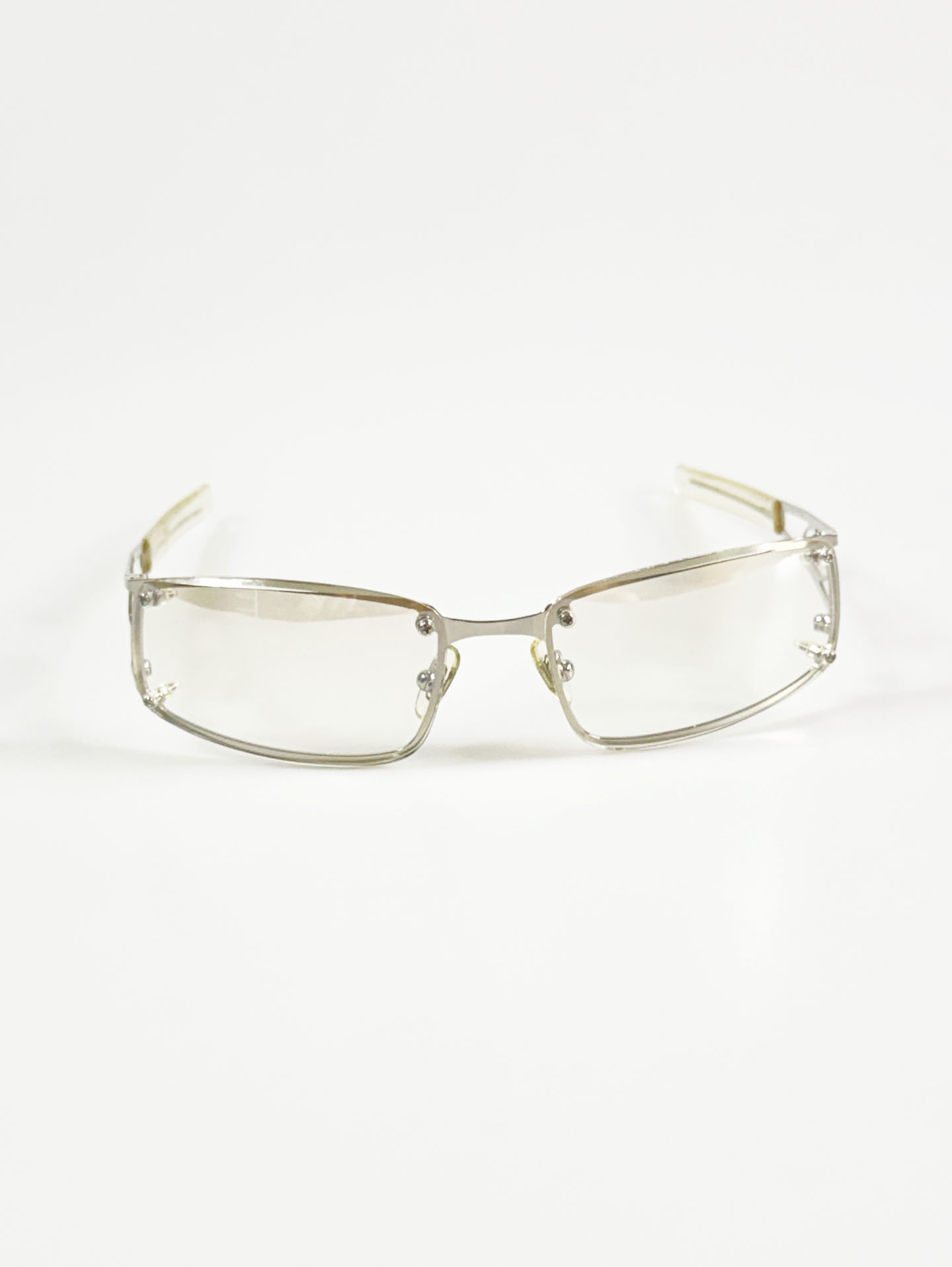 CAPRIO Rimless Square Metal Tinted Sunglasses