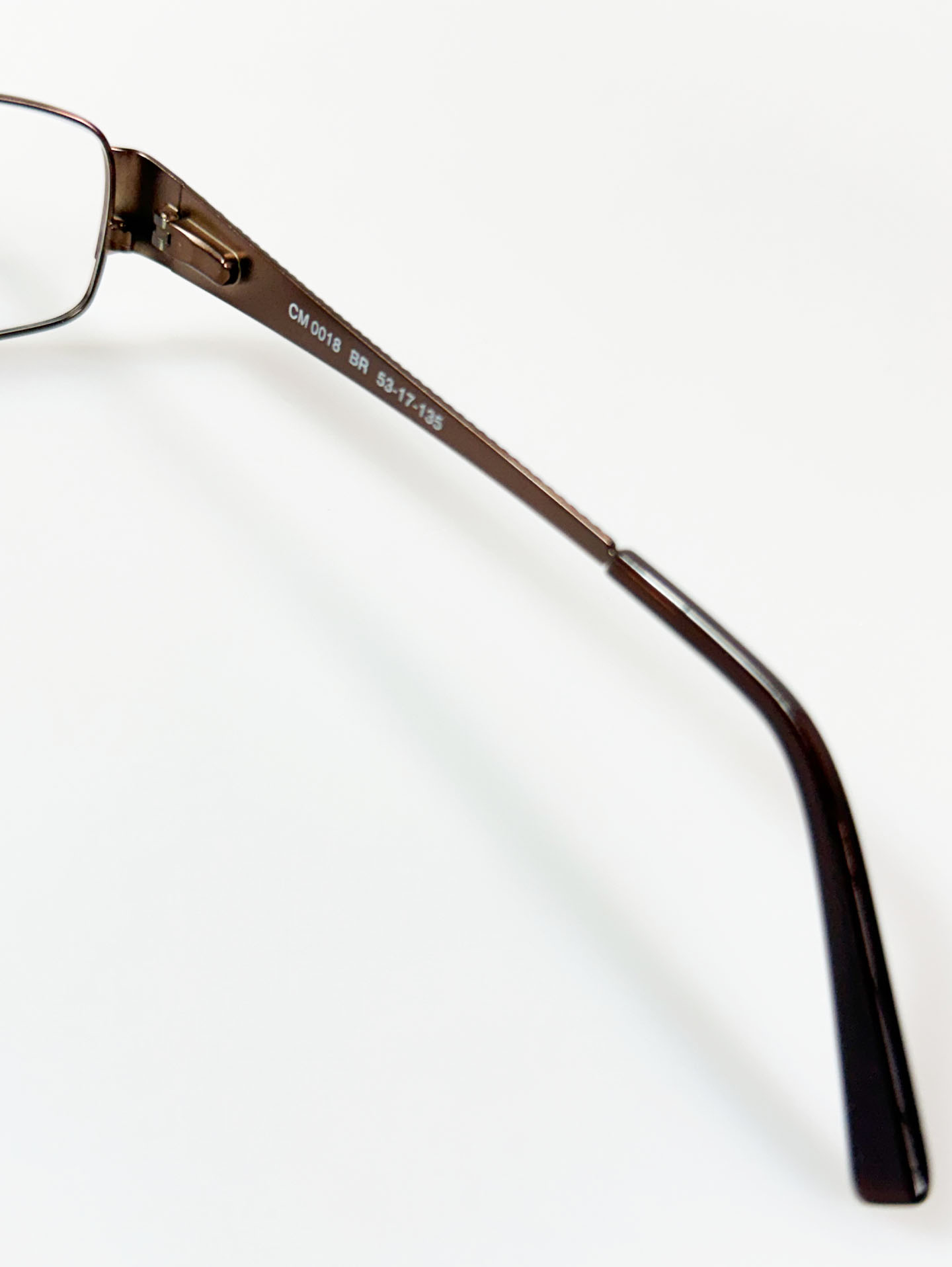 Chelsea Morgan Brown Slim Square Metal Frame Glasses