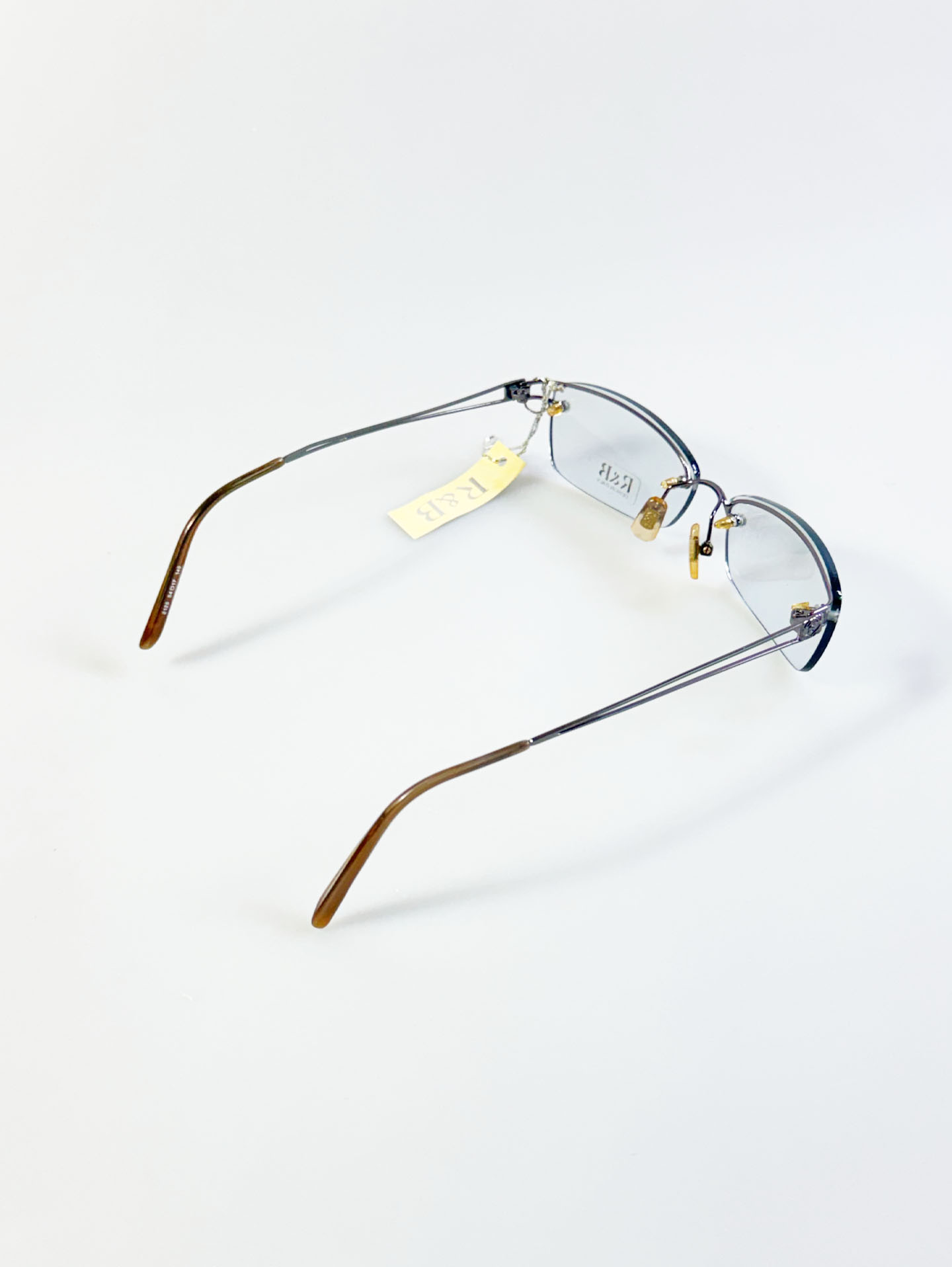 R&B Eyewear Rimless Square Metal Glasses