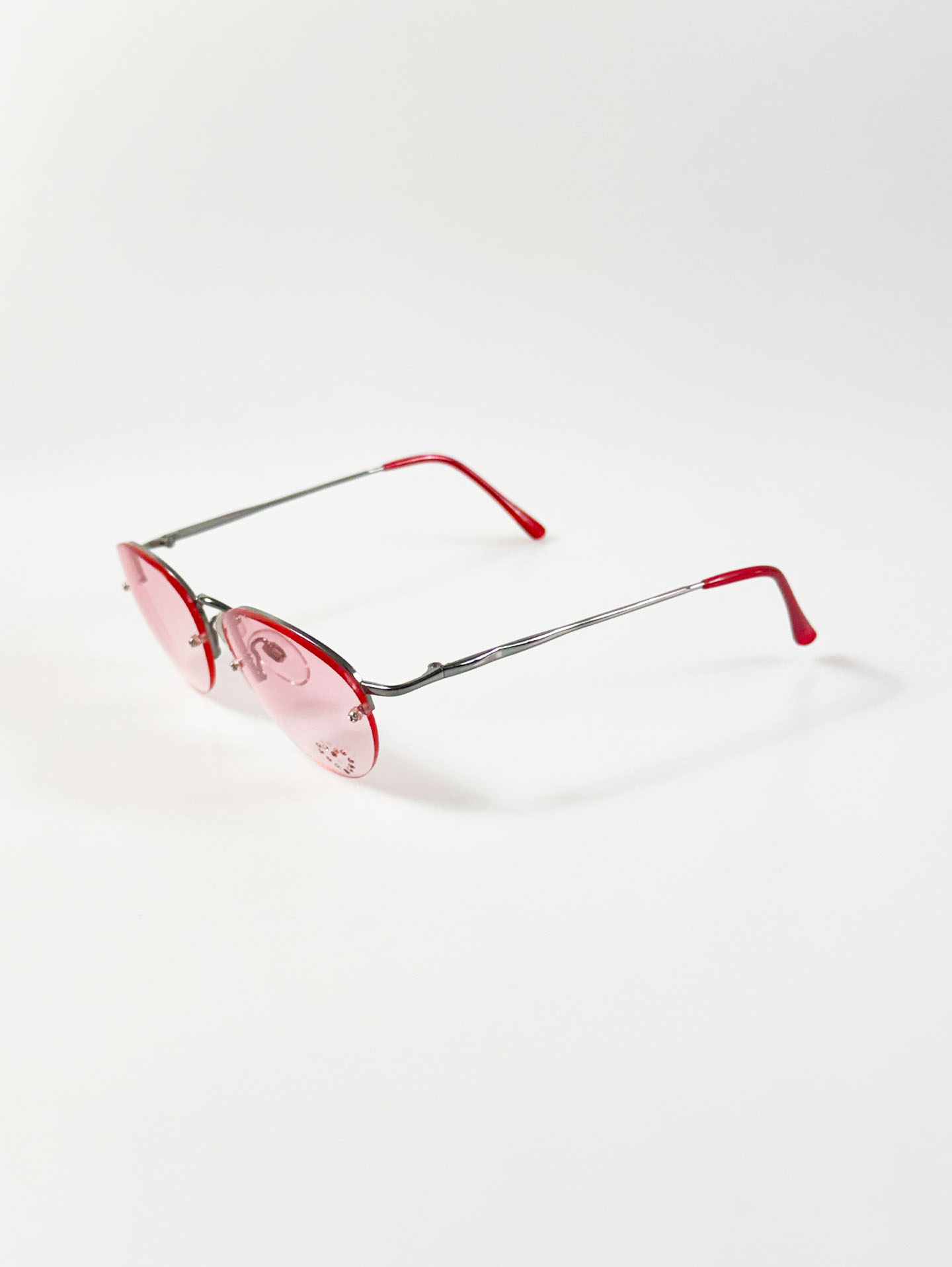 BLUE POINT Rimless Oval Metal Tint Sunglasses