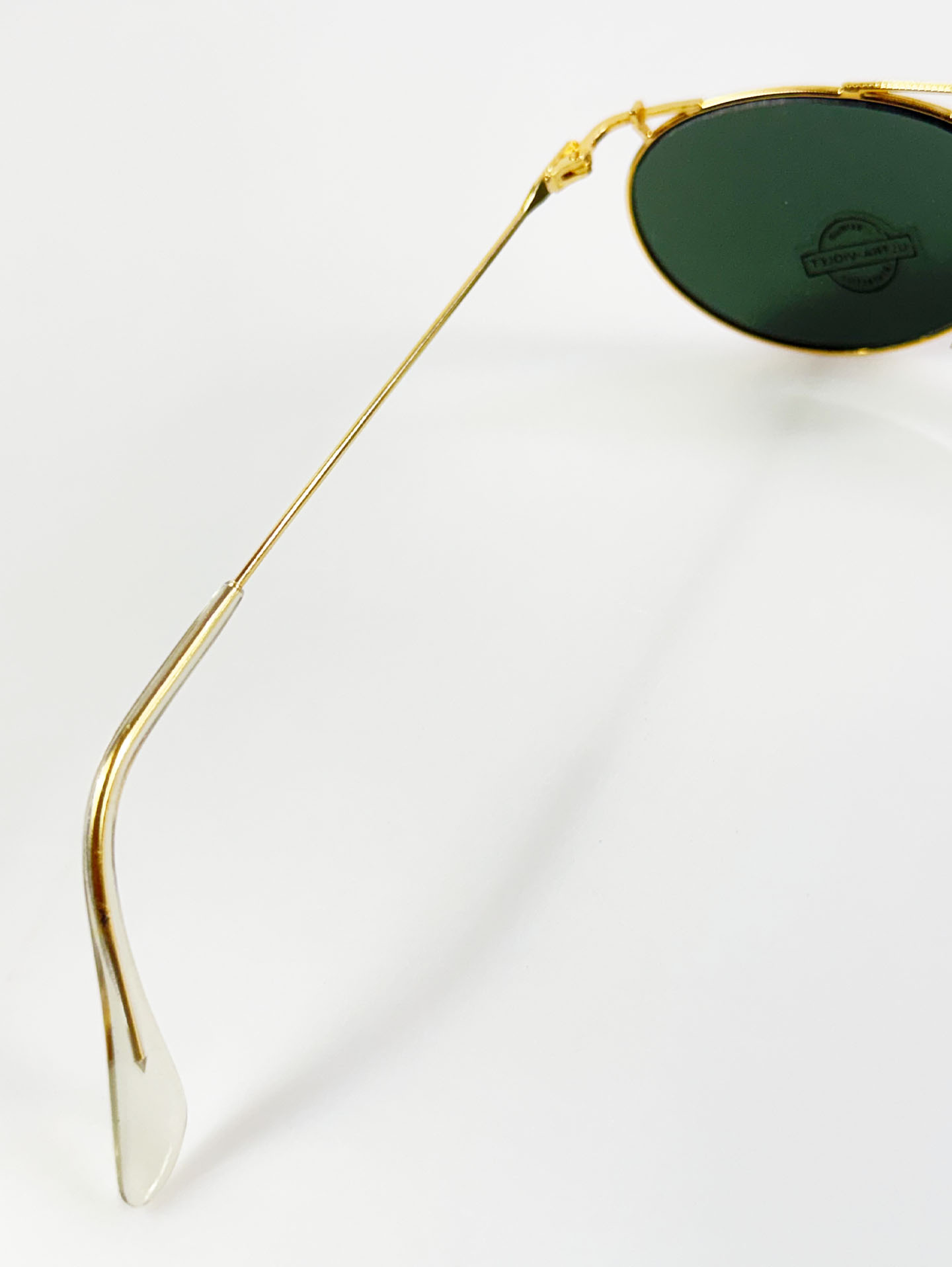 90’s Double Bridge Gold Metal Oval Sunglasses