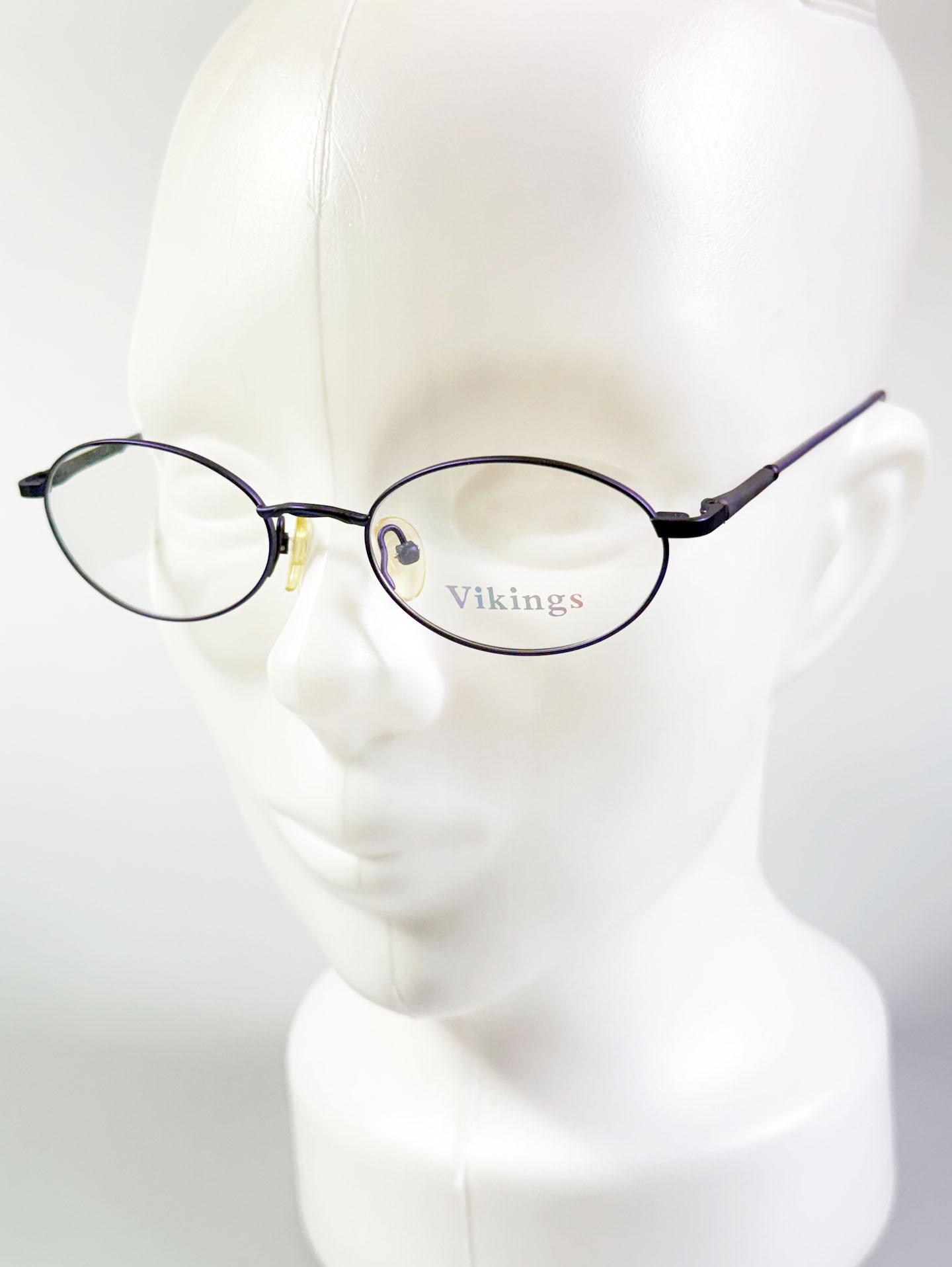 Vikings Slim Oval Purple Metal Frame Glasses