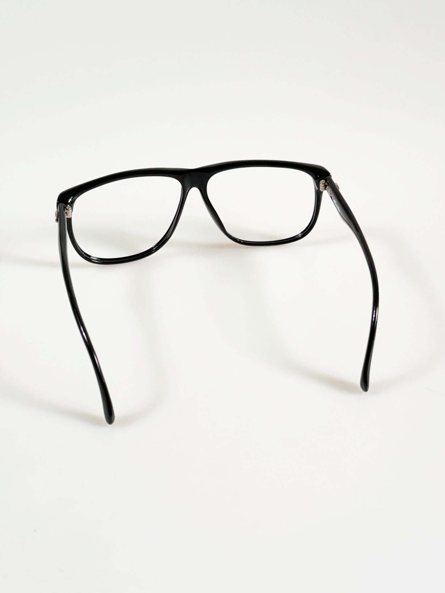 90's MONICA Oversized Black Square Acetate Glasses
