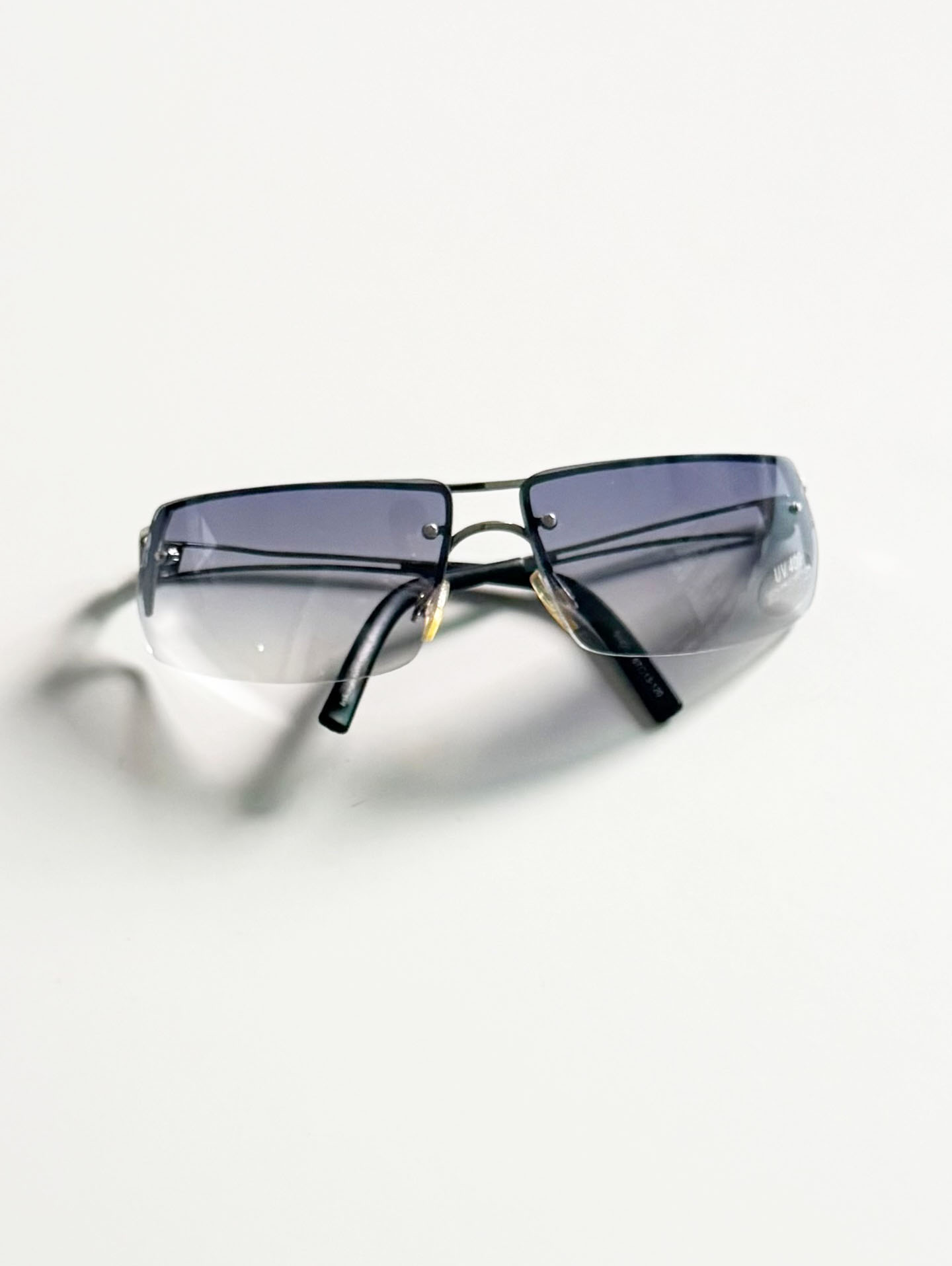 INKOGNITO Rimless Double Bridge Metal Tint Sunglasses