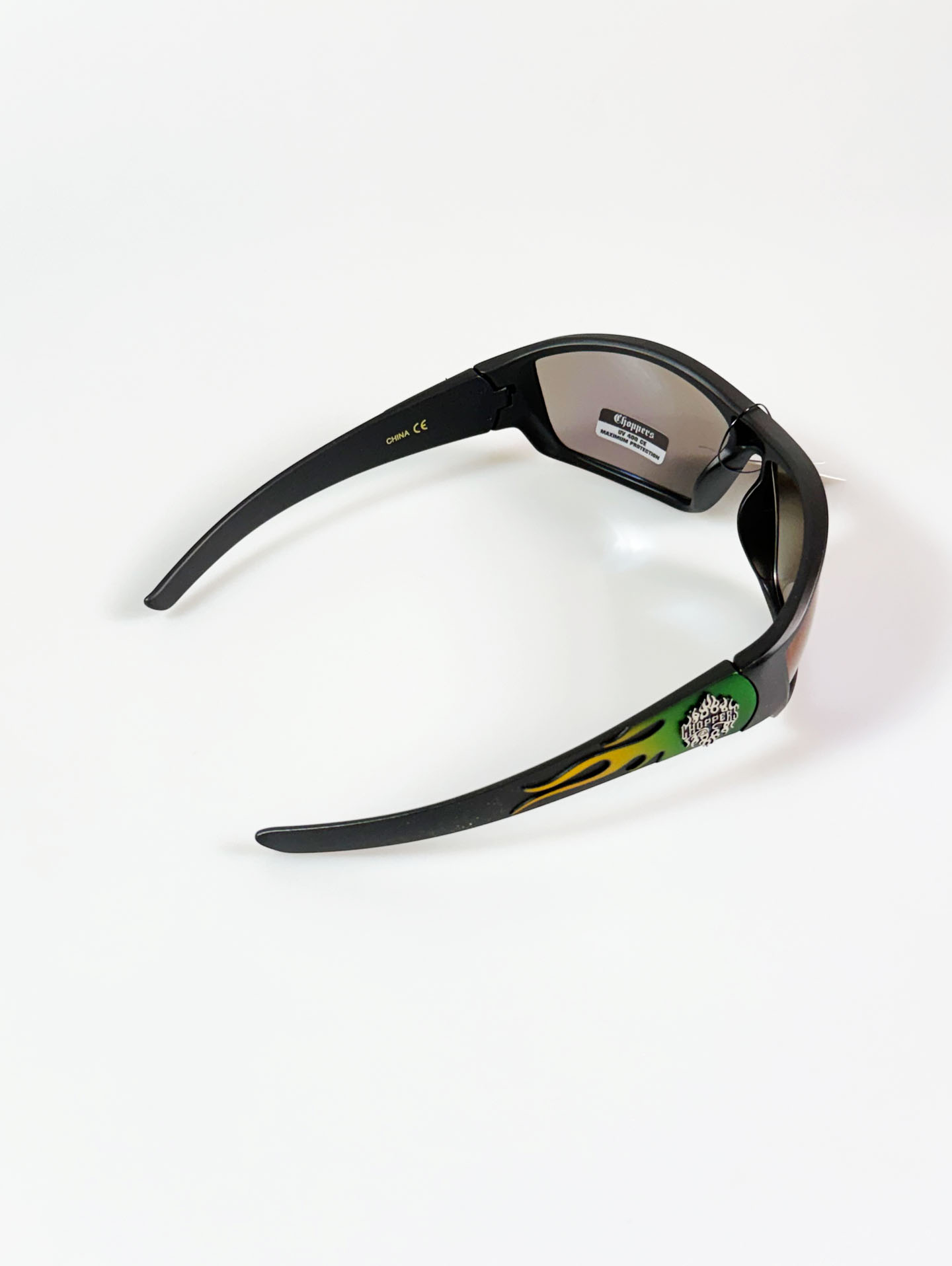 CHOPPERS Wraparound Matte Black Square Frame Sunglasses