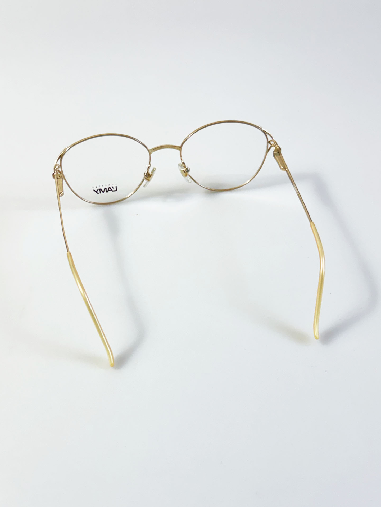 LAMY Gold Titanium Slim Oval Frame Glasses