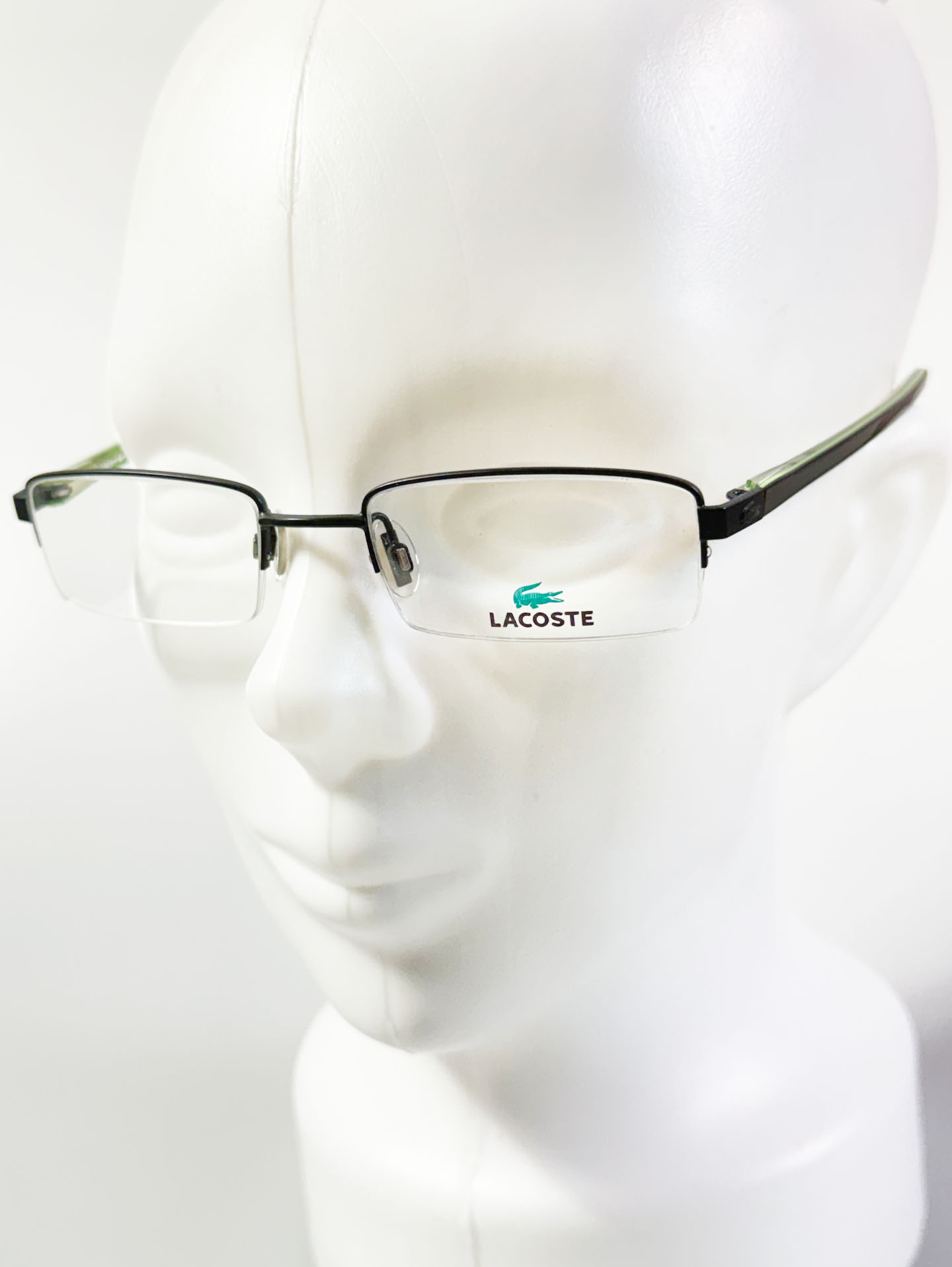 LACOSTE Square Half Rim Metal Glasses