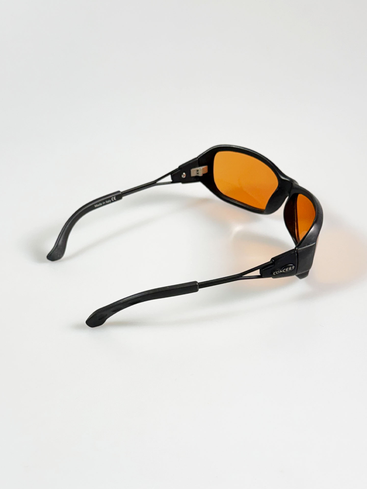 90's CONCERT Black Wraparound Square Tint Sunglasses