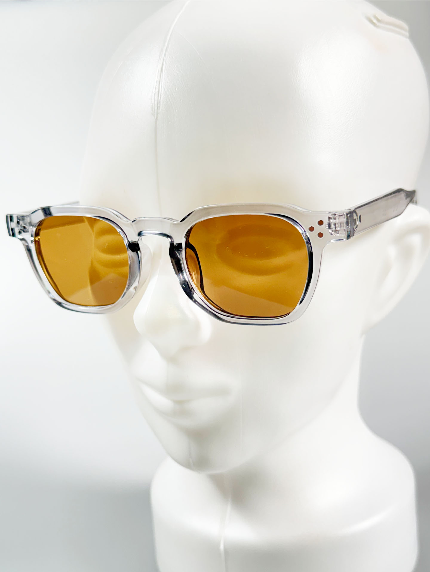 Smoke Gray Crystal Bold Square Tint Sunglasses