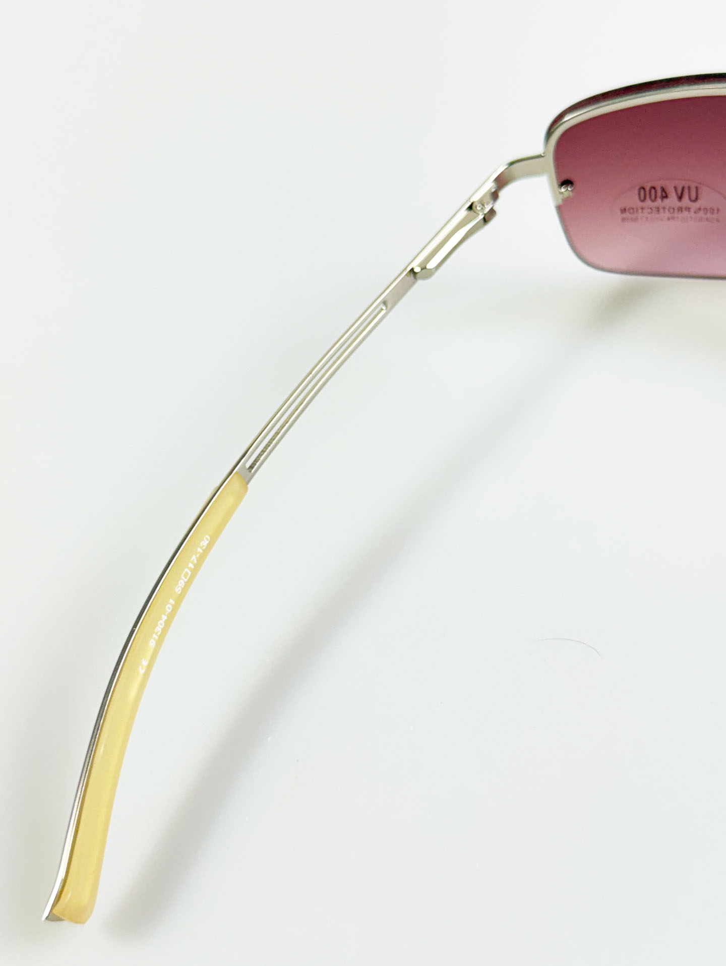 INKOGNITO Rimless Square Metal Pink Tint Sunglasses