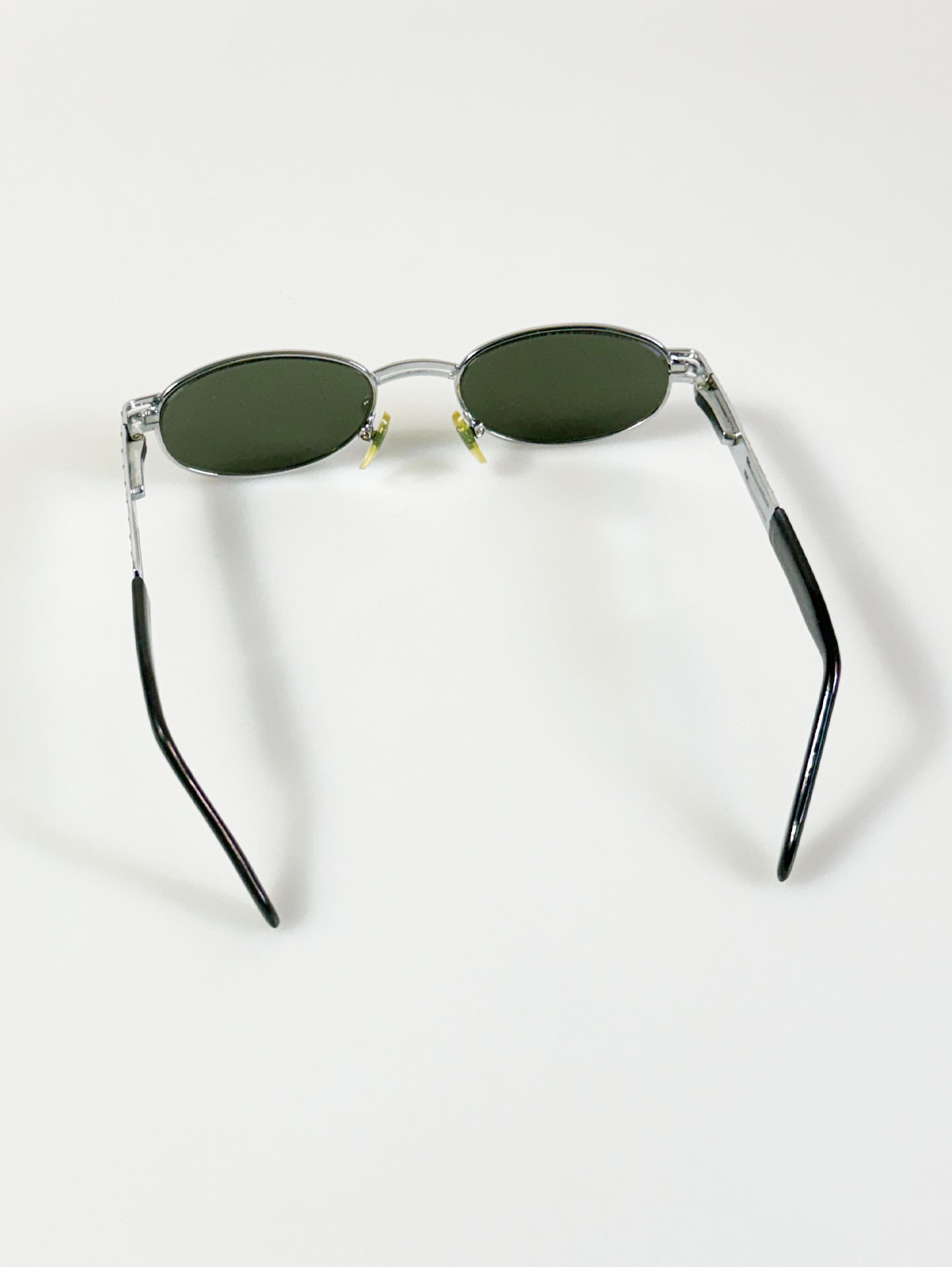 90’s LOUIS MASTER Silver Slim Oval Metal Sunglasses
