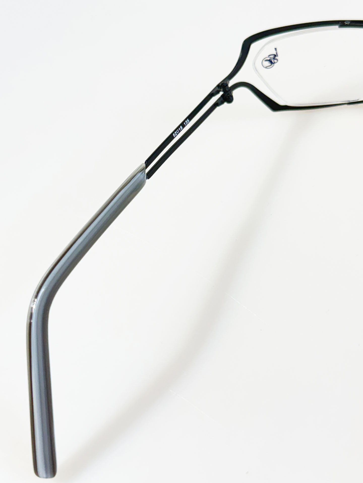 DENEBOLA Black & Silver Geometric Rectangular Glasses Collection / 2 Colors