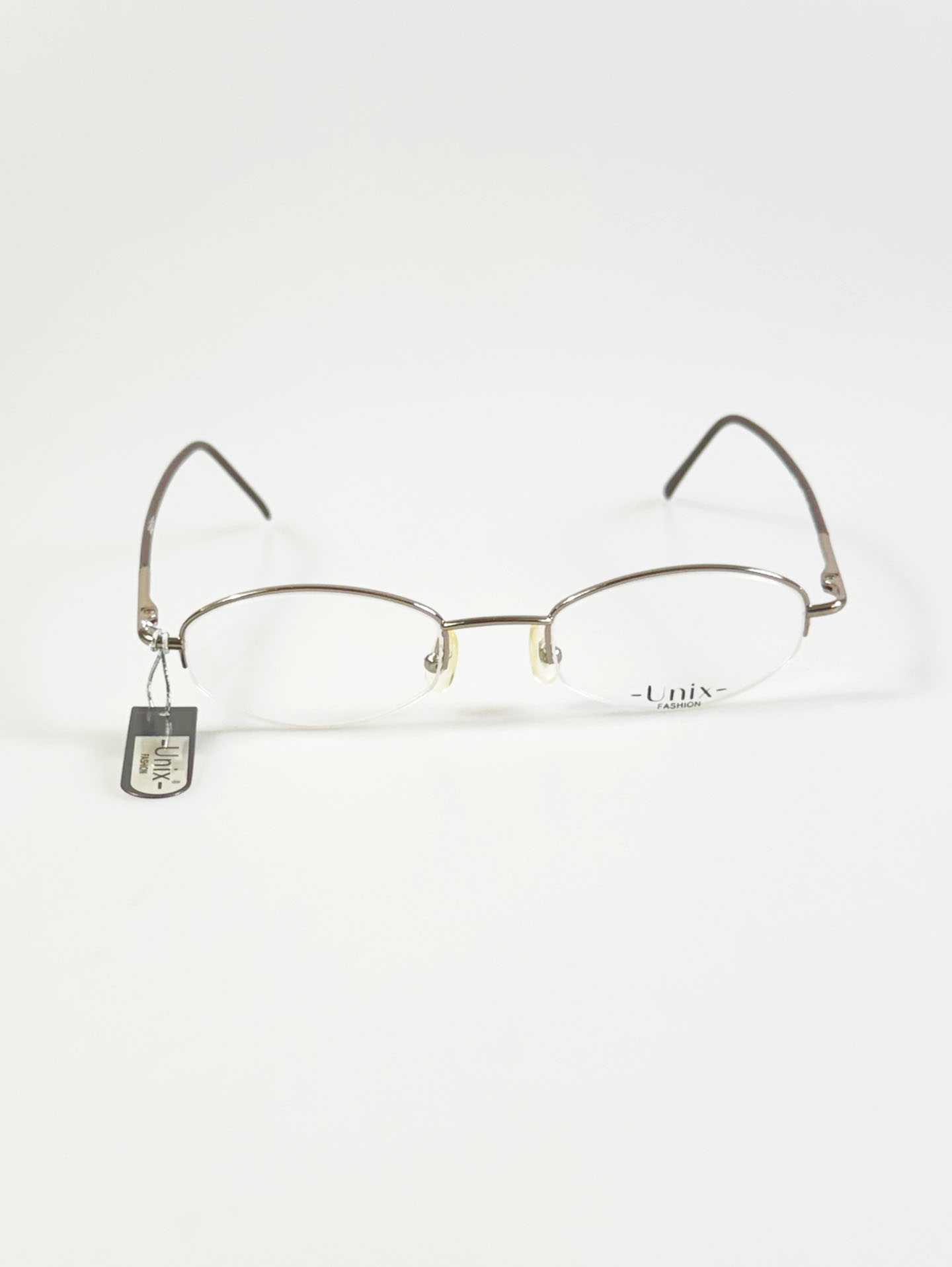 UNIX Silver Gold Oval Half-Rim Metal Glasses