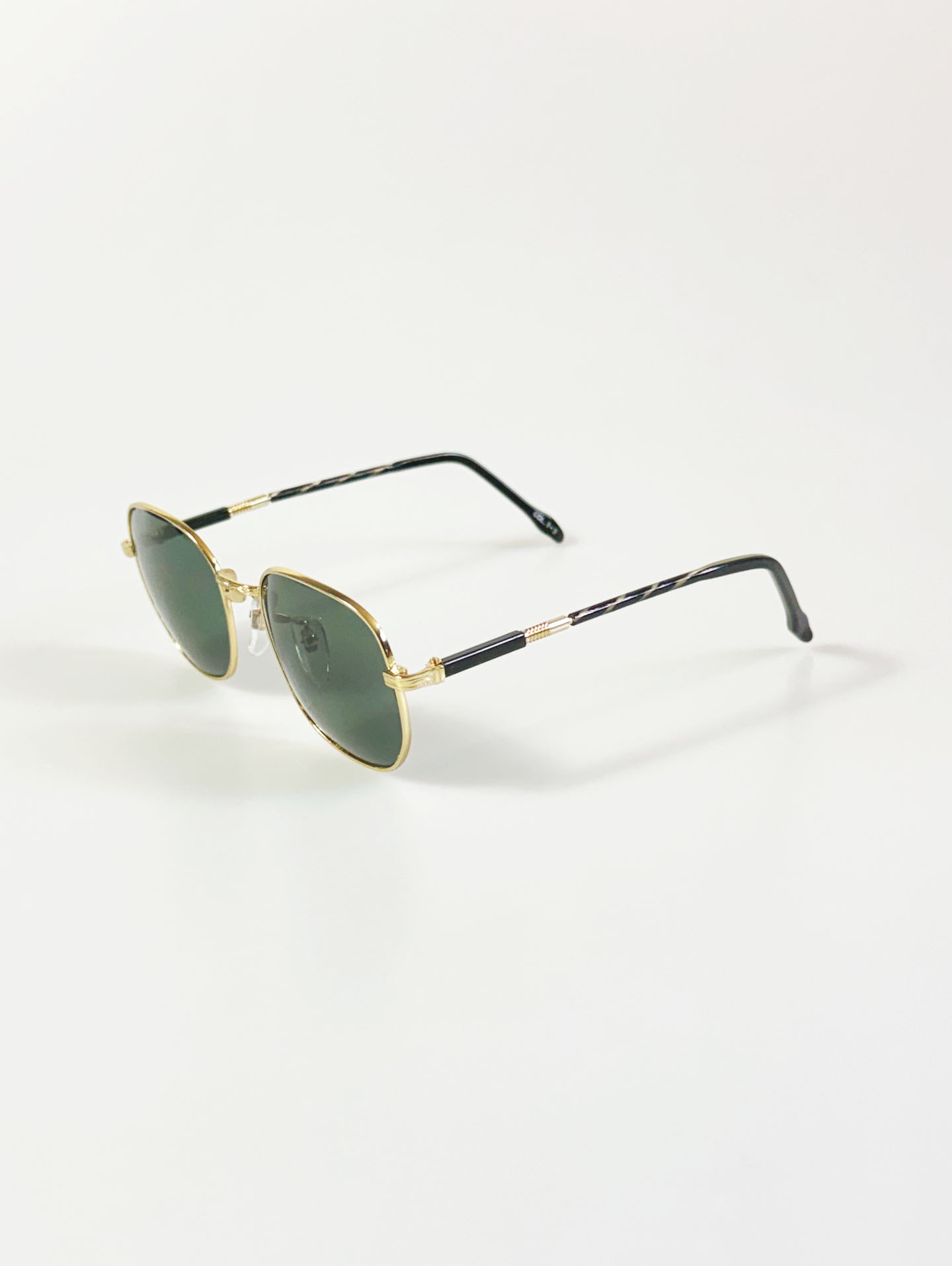 90’s Gold Metal Slim Square Frame Sunglasses
