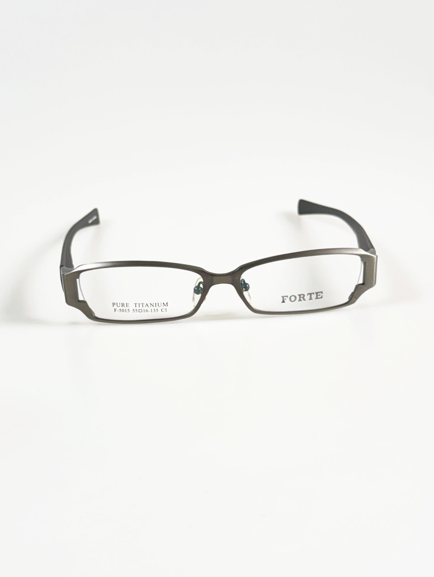 FORTE Gray Pure Titanium Slim Square Glasses
