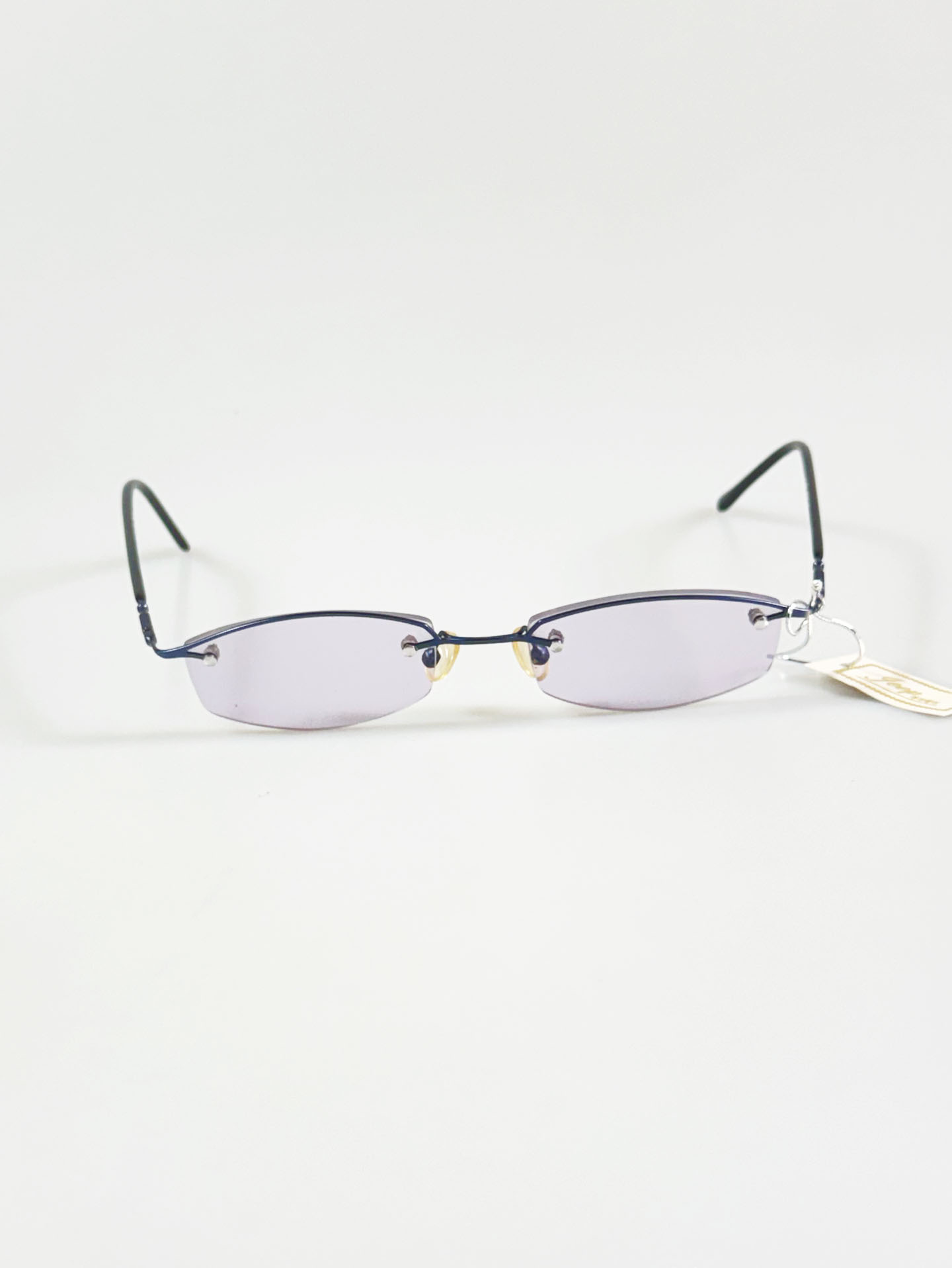 JEEP Deep Blue Semi-Rimless Square Metal Glasses