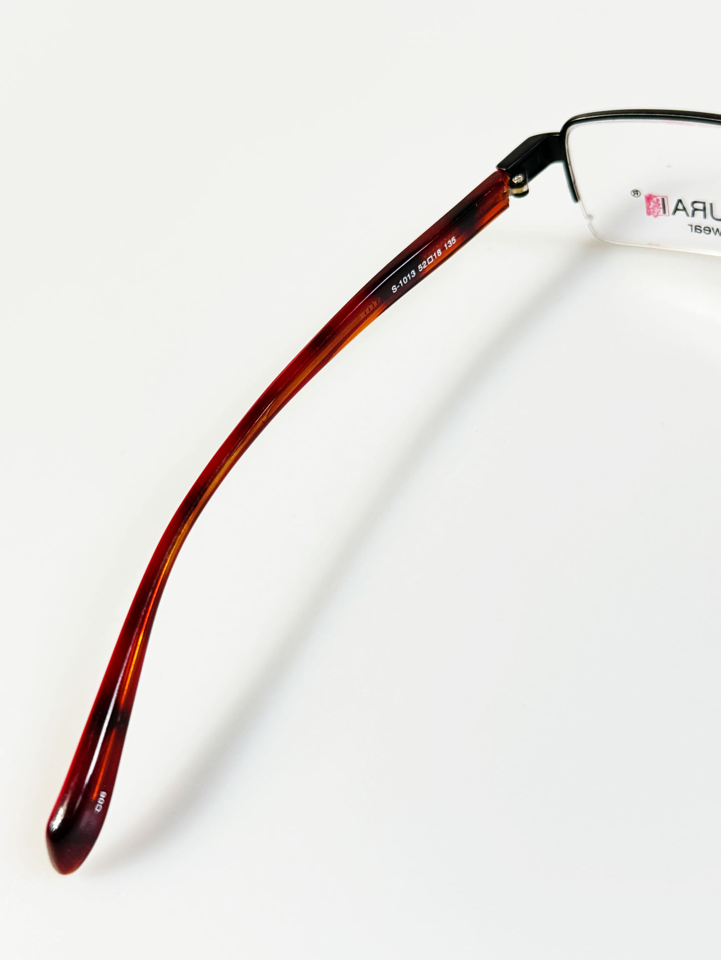 SAMURAI Eyewear Semi-Rimless Square Metal Frame Glasses