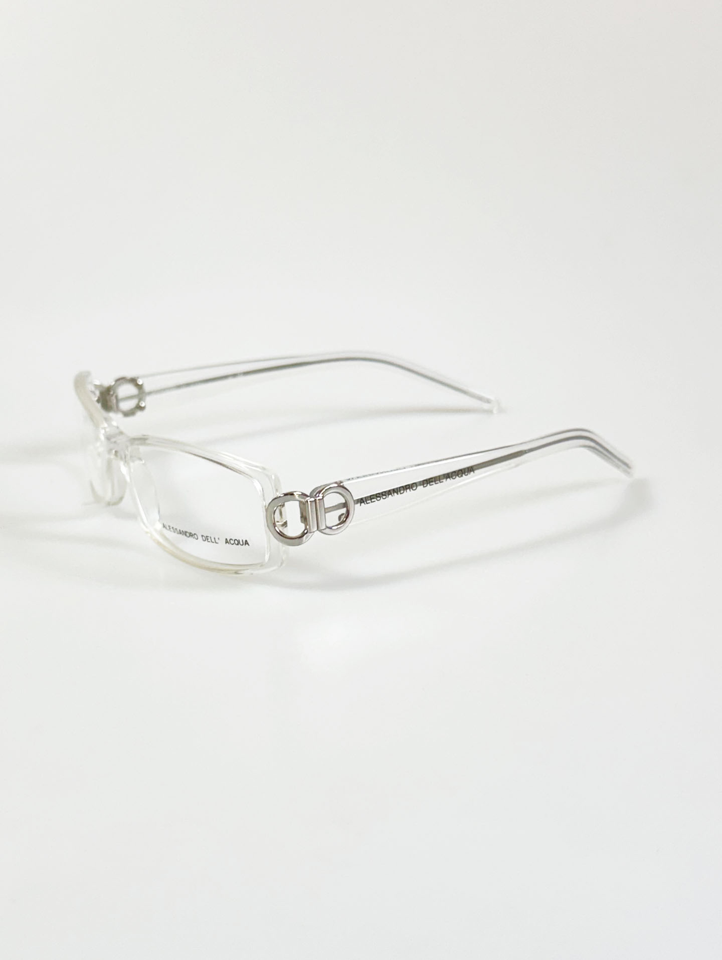 ALESSANDRO DELL'ACQUA Clear Square Horn-Rim Frame Glasses