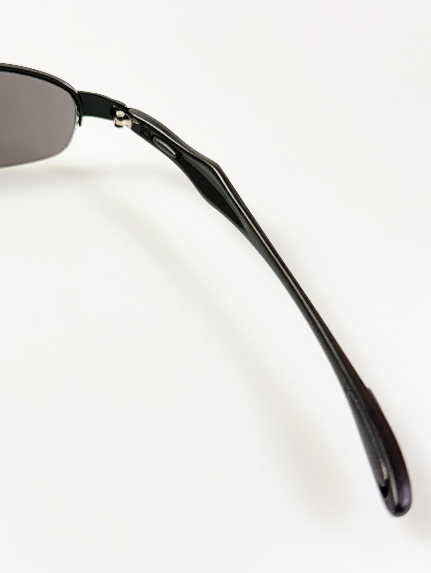 Black Semi-Rimless Square Metal Mirrored Sunglasses